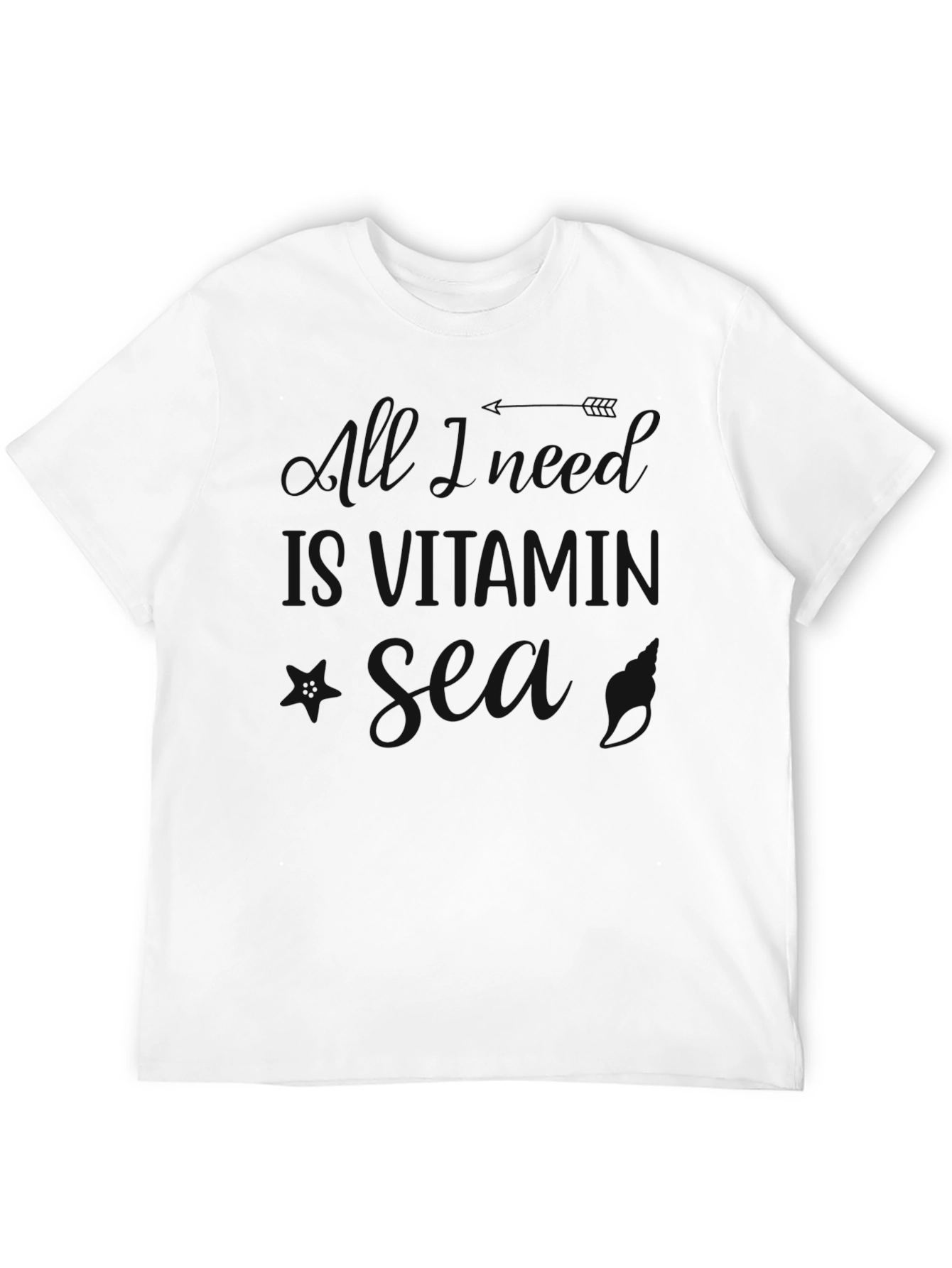 Mens Black Crewneck Graphic Tee