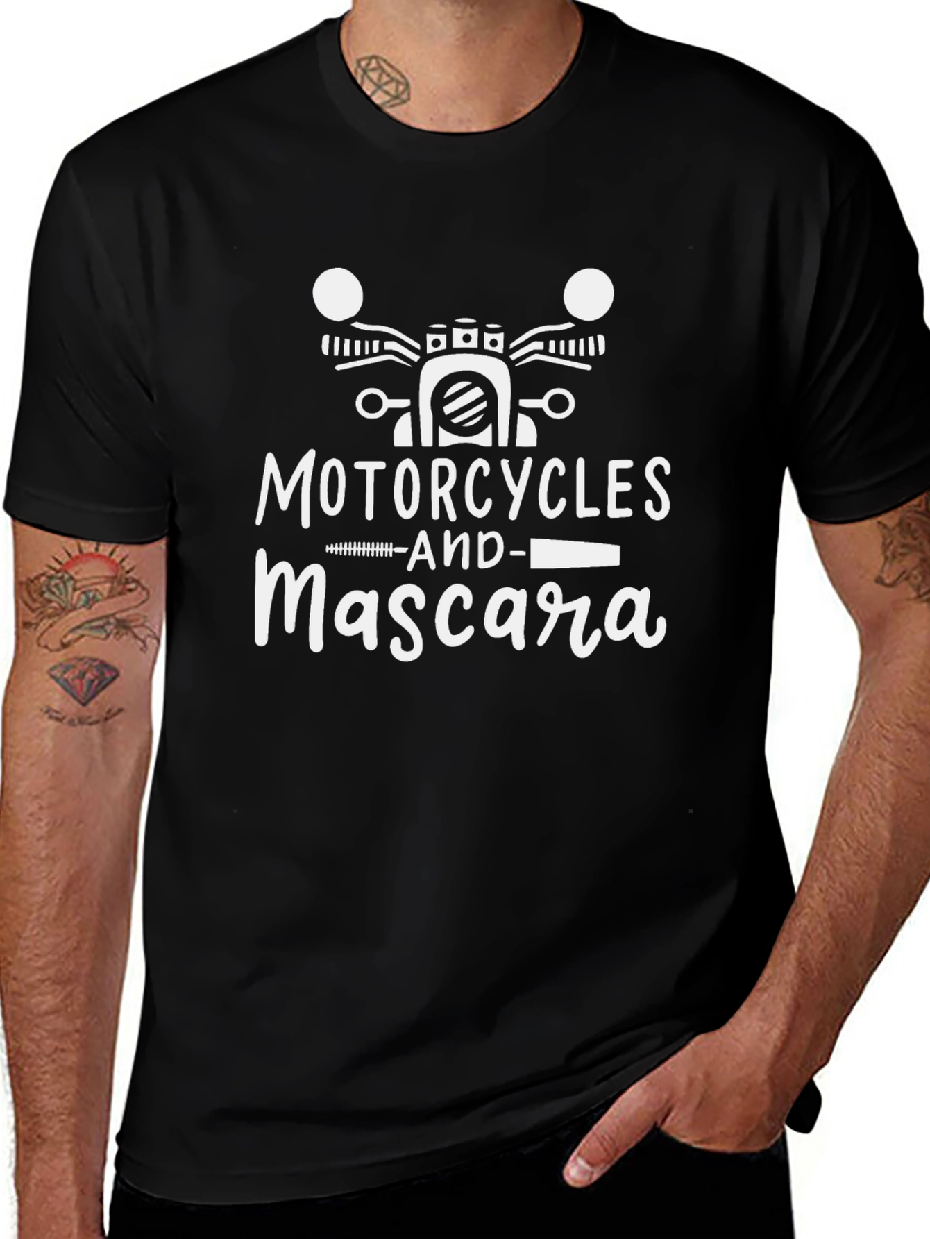 Motorcycles & Mascara Graphic Tee - Black