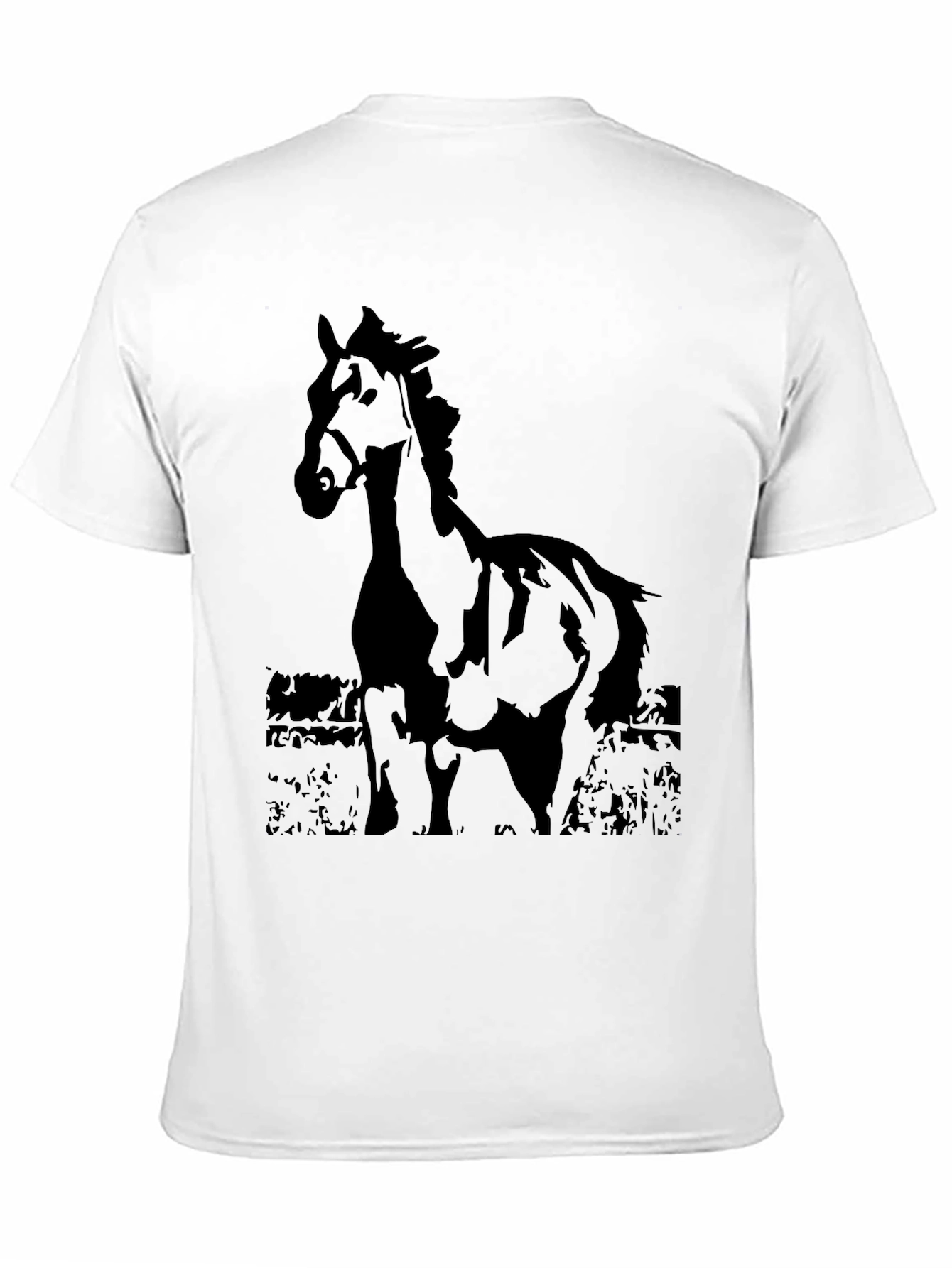 Black Horse Graphic Tee - Mens Casual Shirt