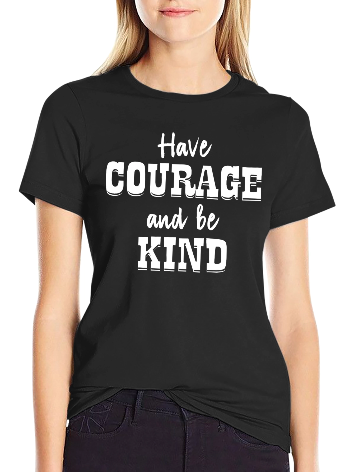 Have Courage and Be Kind Black Tee