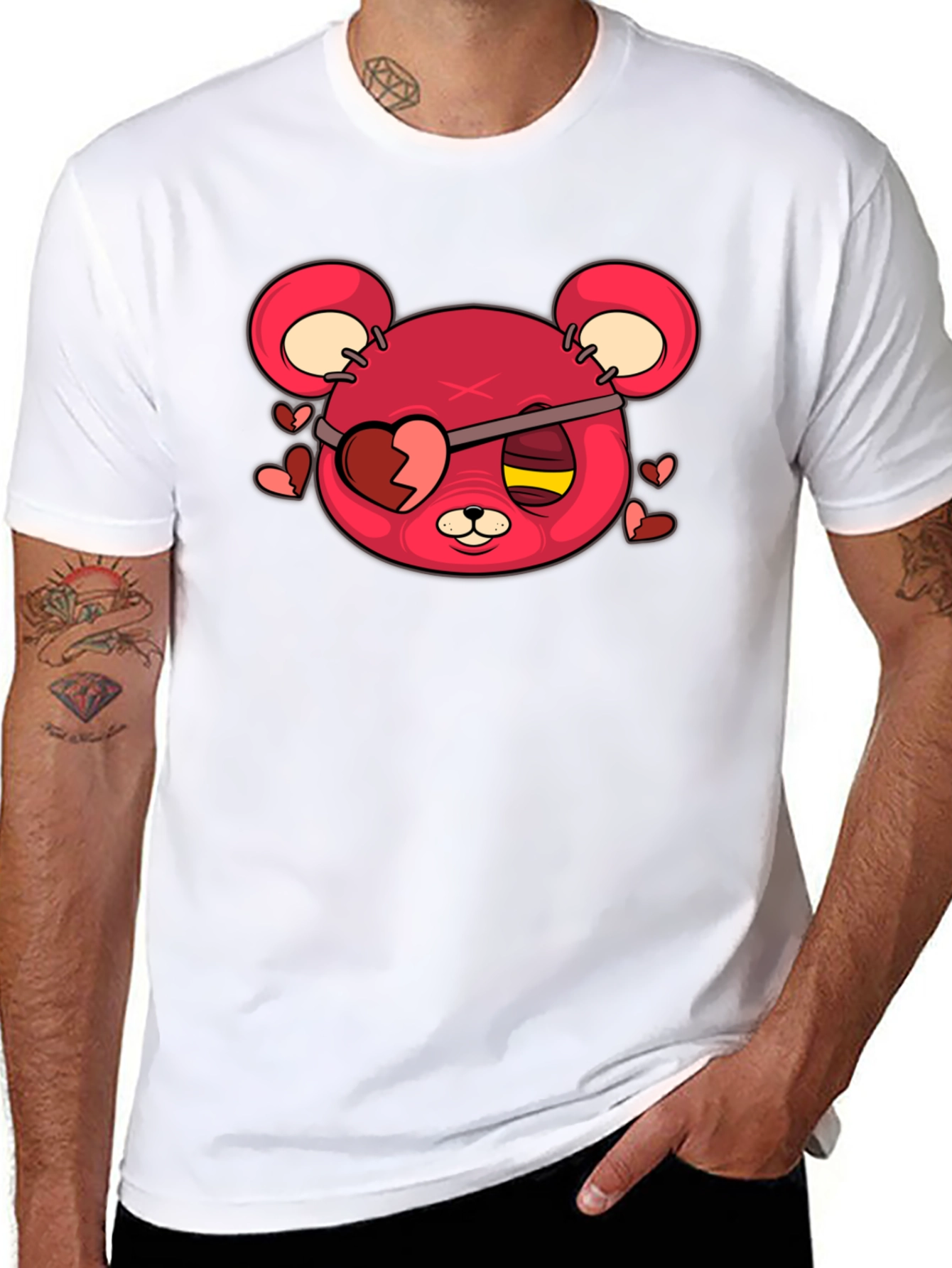 Broken Heart Teddy Bear Graphic Tee