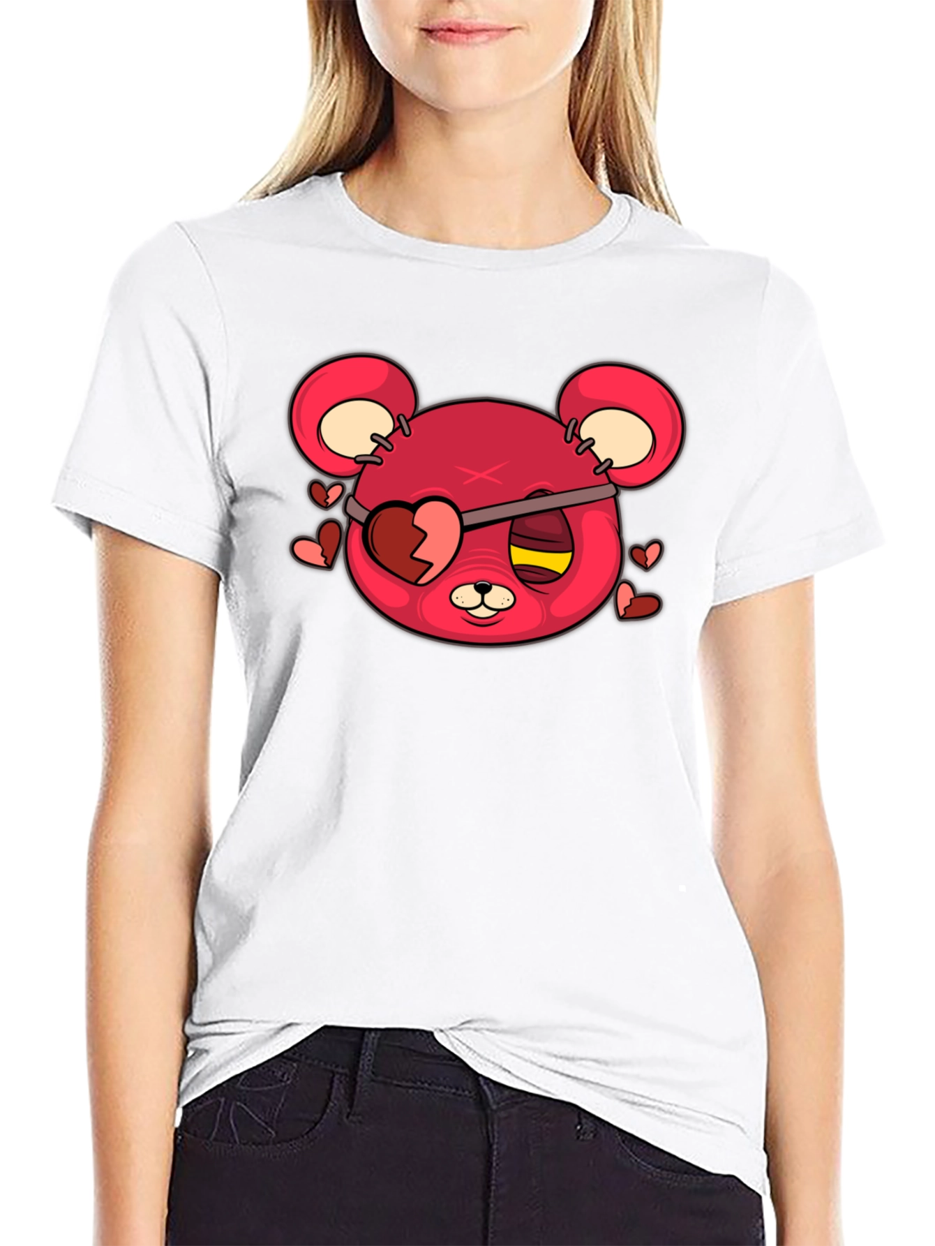 Broken Heart Teddy Bear Graphic Tee