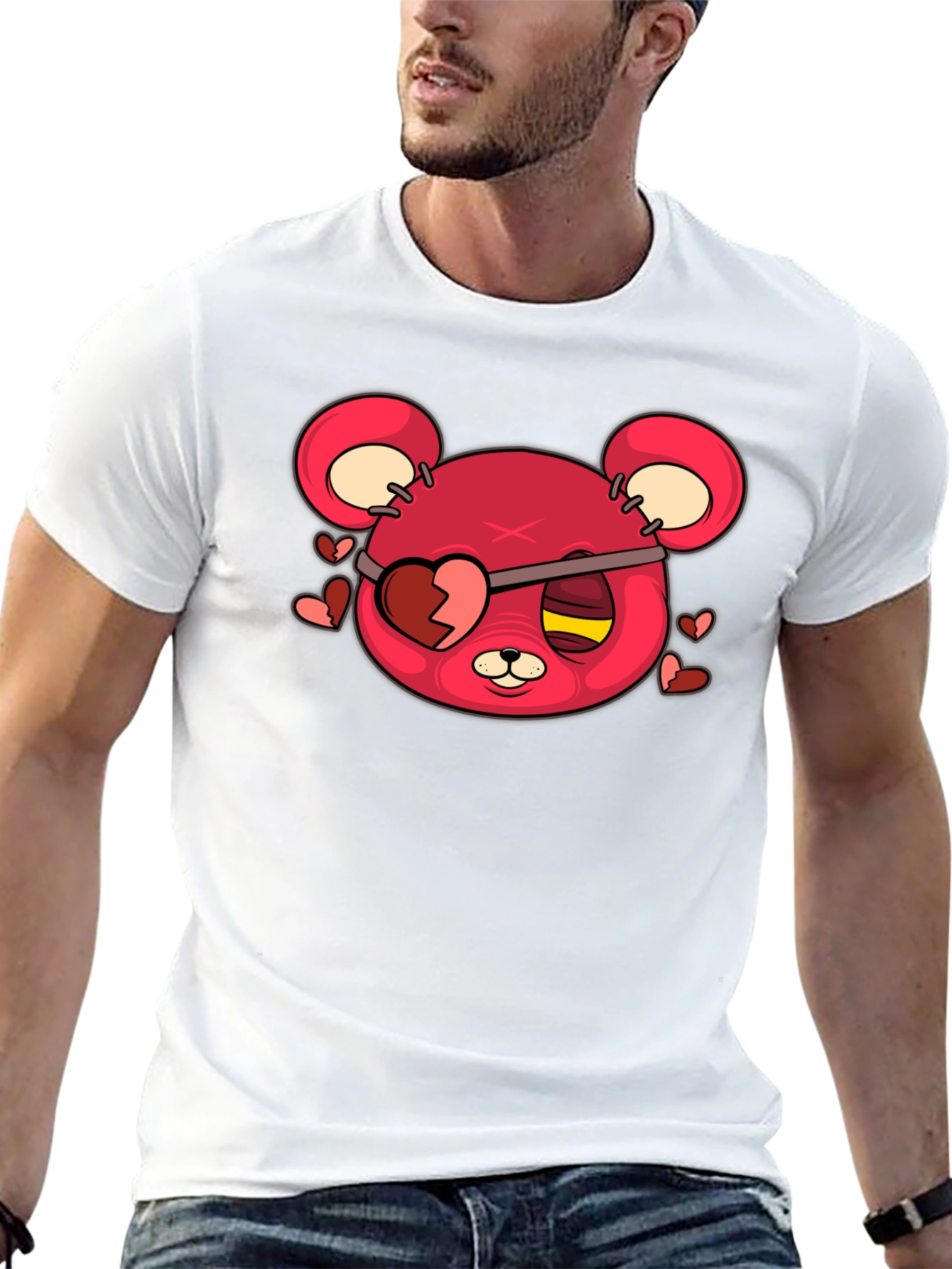 Broken Heart Teddy Bear Graphic Tee