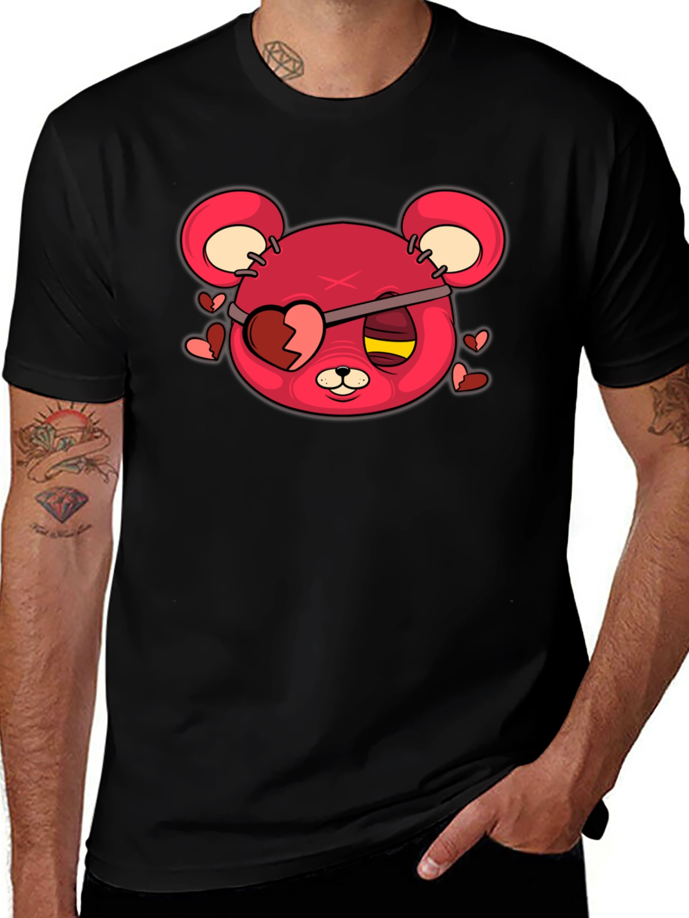Broken Heart Teddy Bear Graphic Tee