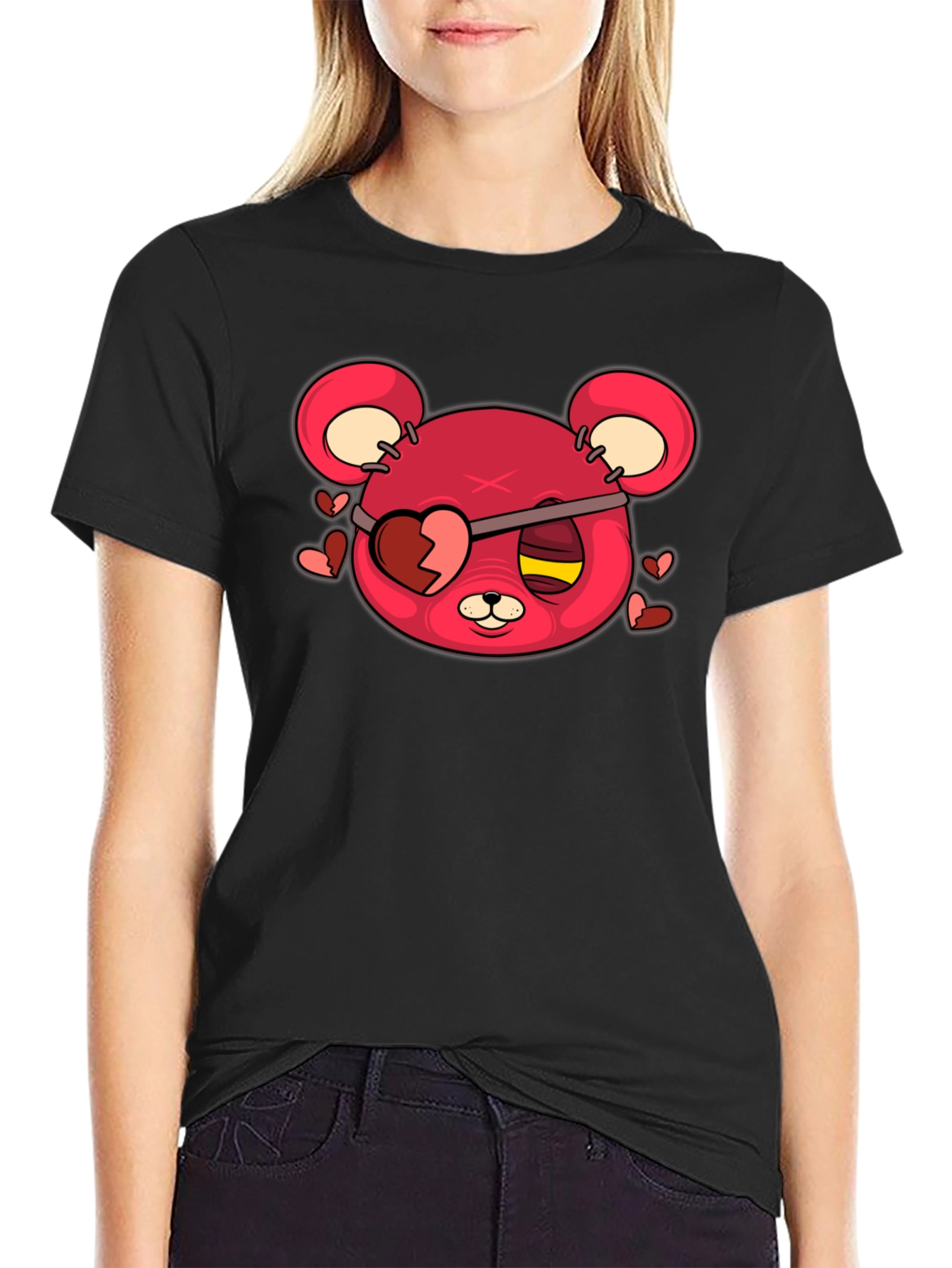 Broken Heart Teddy Bear Graphic Tee