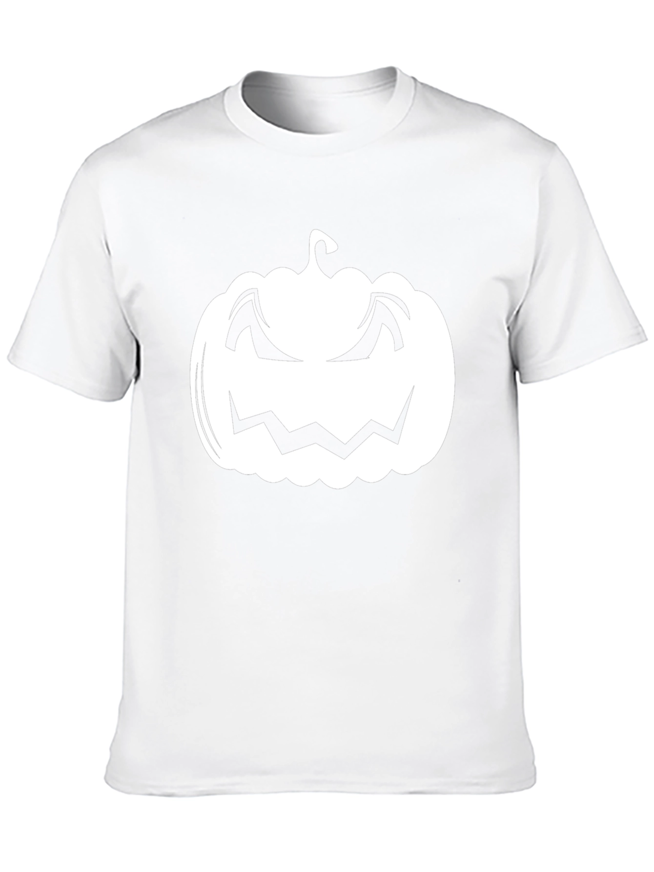 Halloween Pumpkin Graphic Tee - Black Cotton T-Shirt