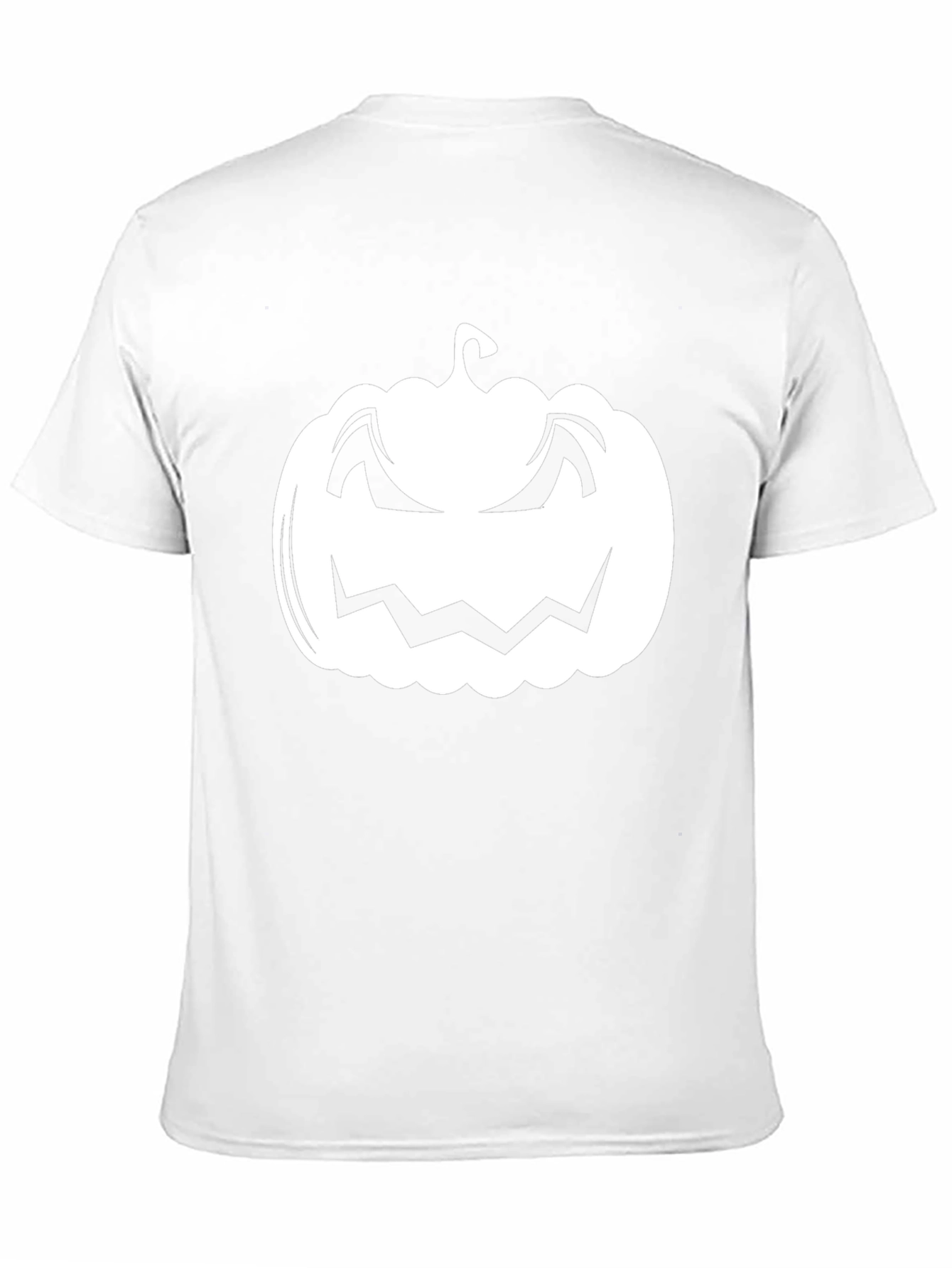 Halloween Pumpkin Graphic Tee - Black Cotton T-Shirt