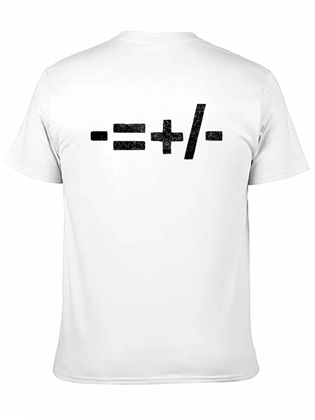 Math Symbol Graphic Print Black T-Shirt