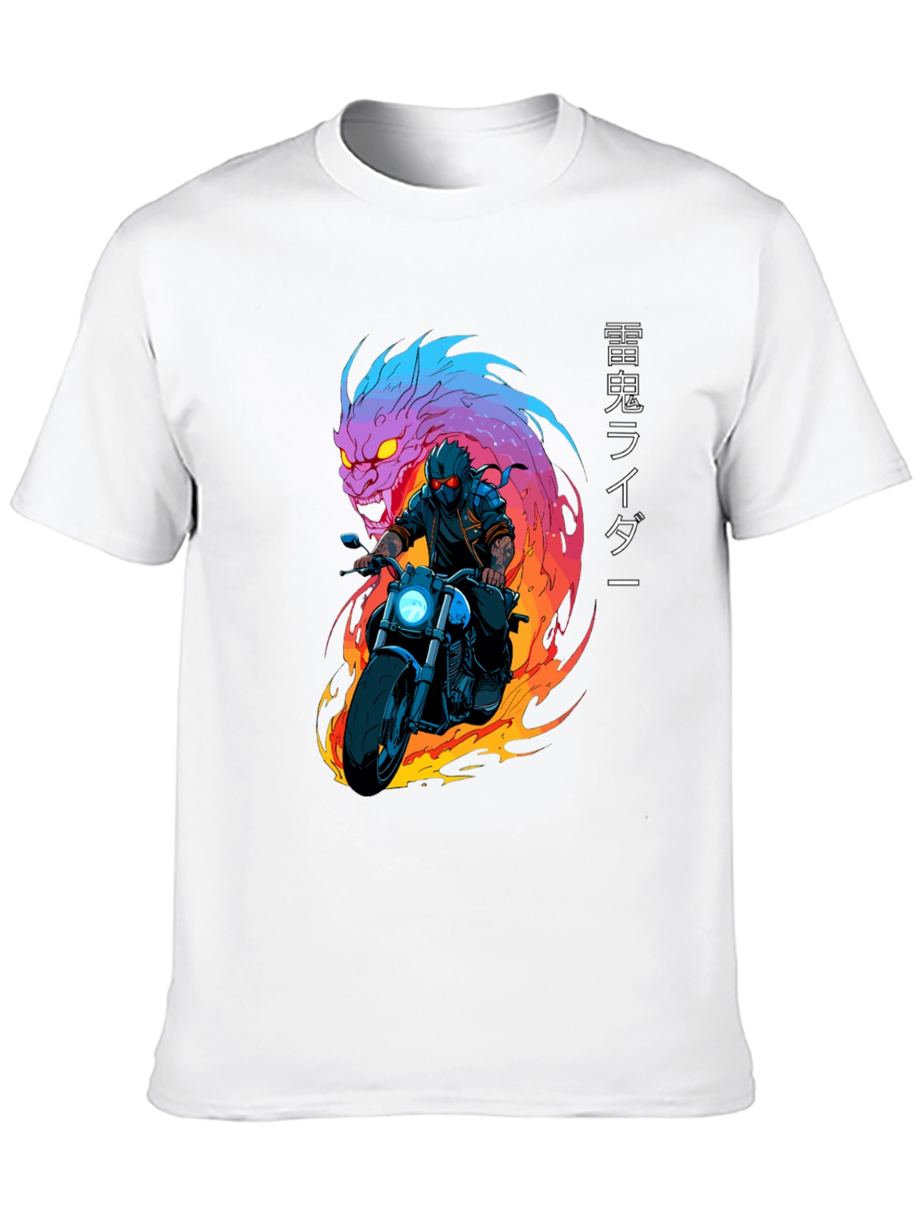 Dragon Rider Graphic Tee - Black Cotton