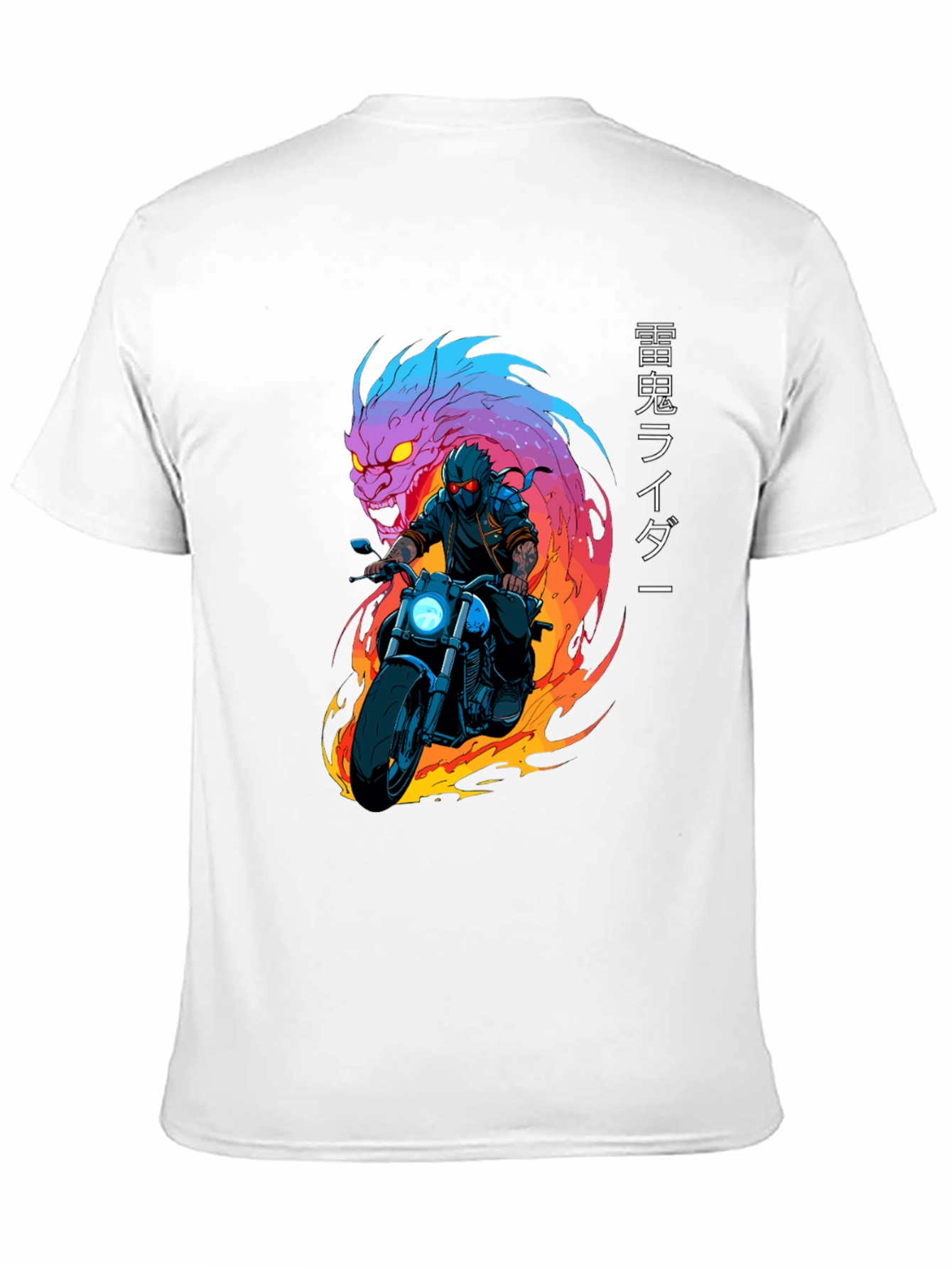 Dragon Rider Graphic Tee - Black Cotton