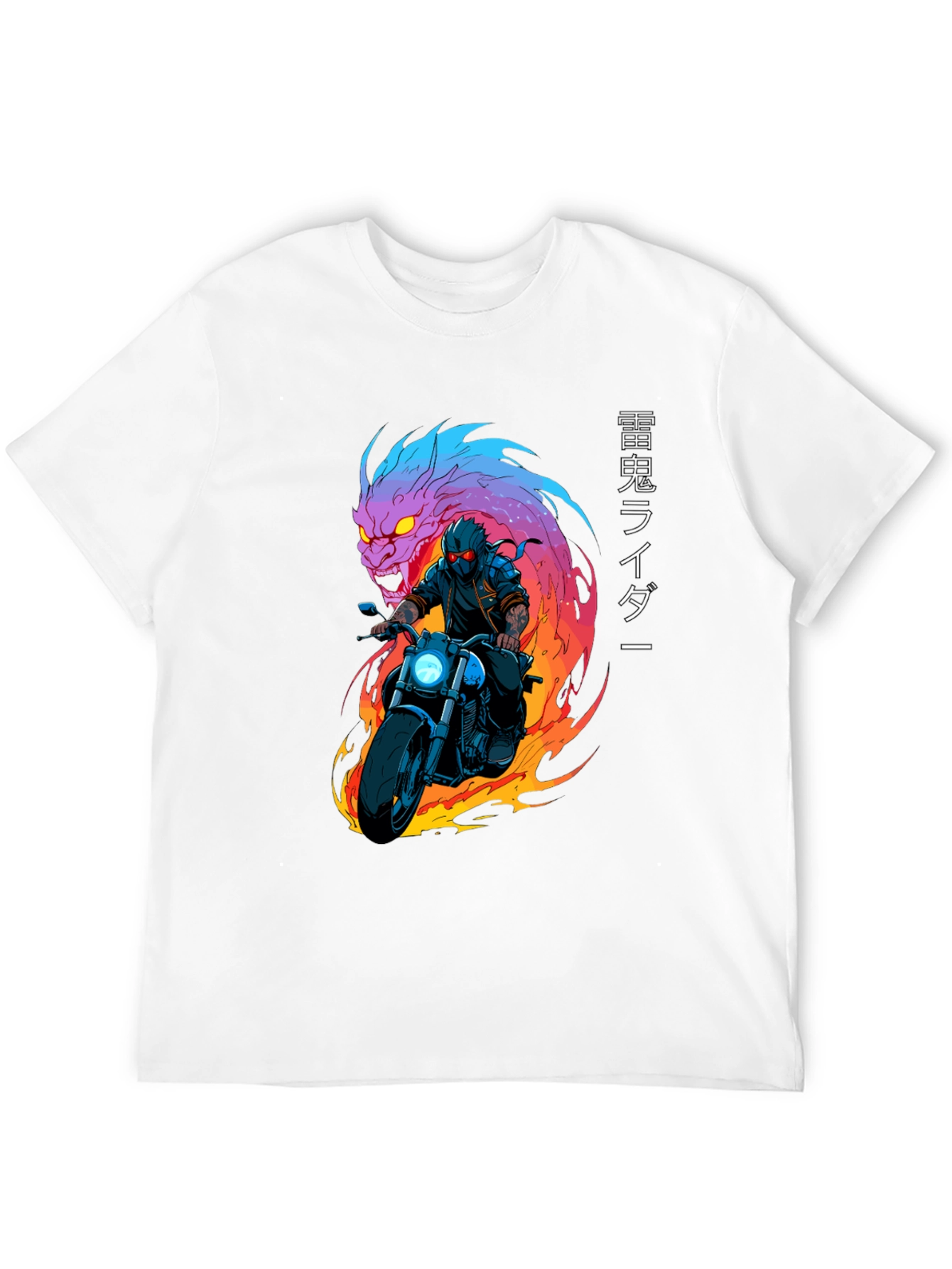 Dragon Rider Graphic Tee - Black Cotton
