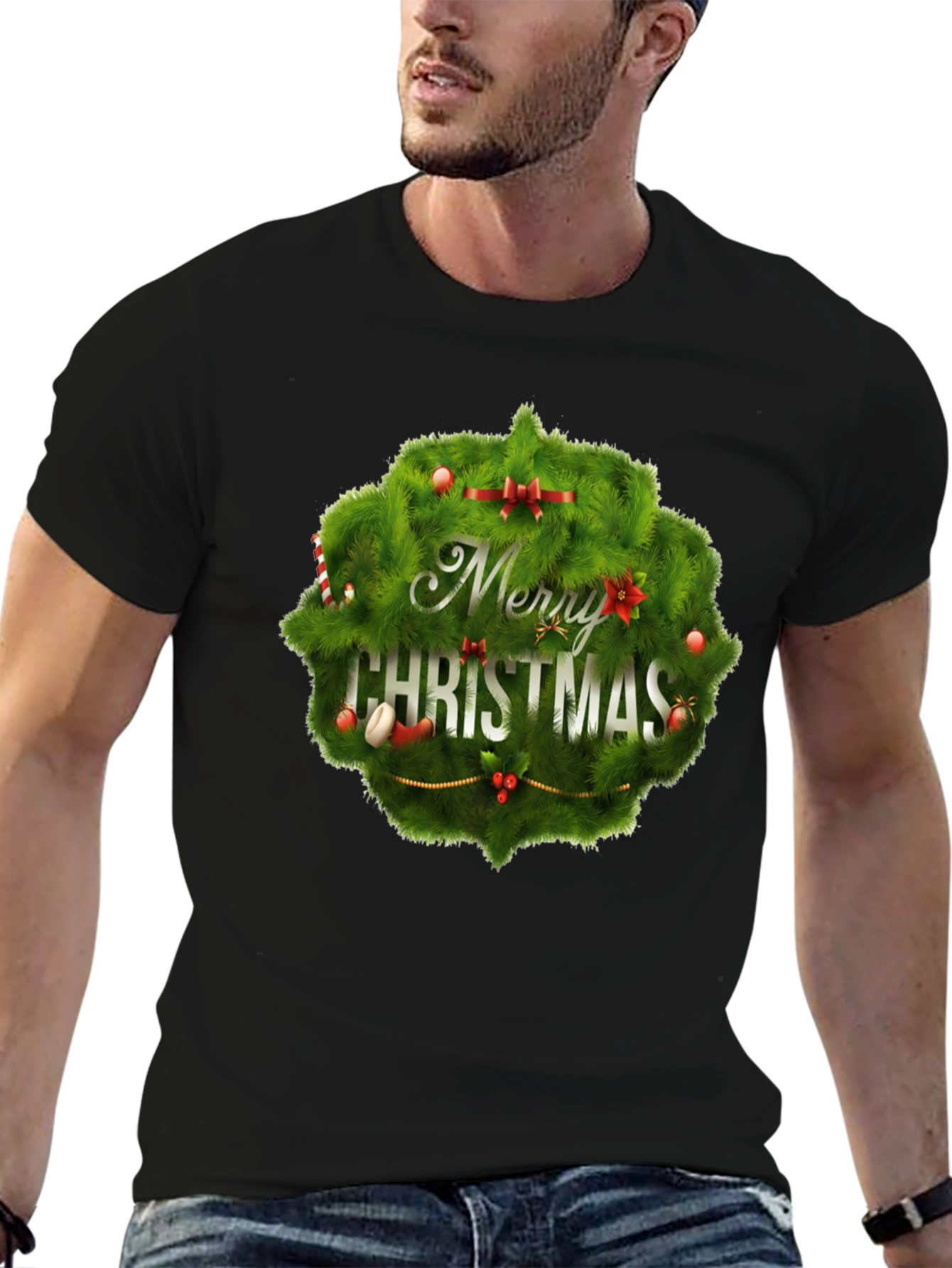 Merry Christmas Wreath T-Shirt