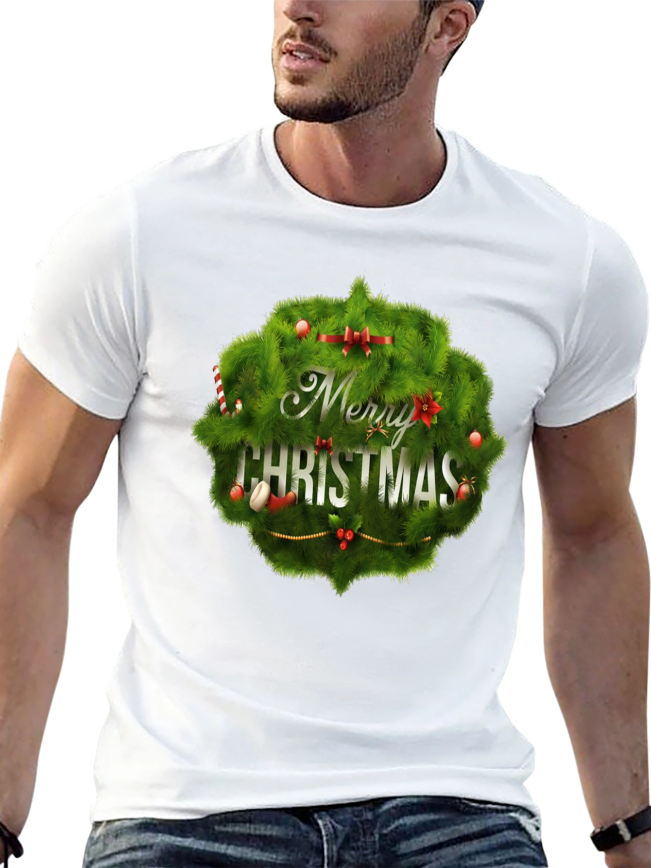 Merry Christmas Wreath T-Shirt
