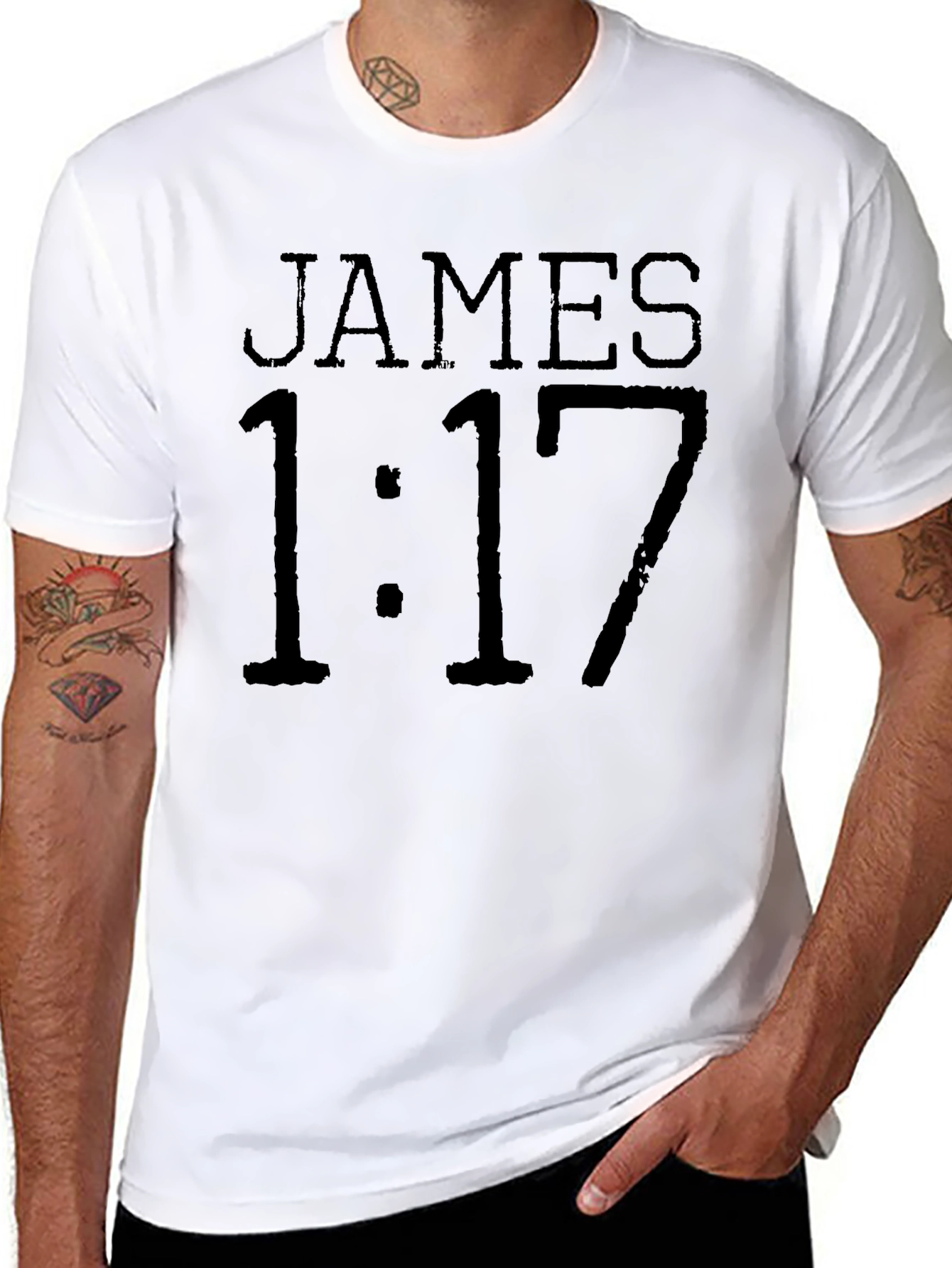 James 1:17 Graphic Tee - Mens Black T-Shirt