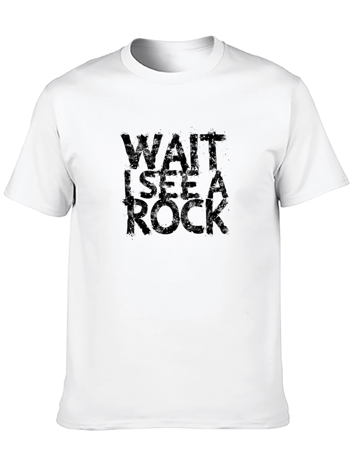 Wait I See A Rock Black T-Shirt