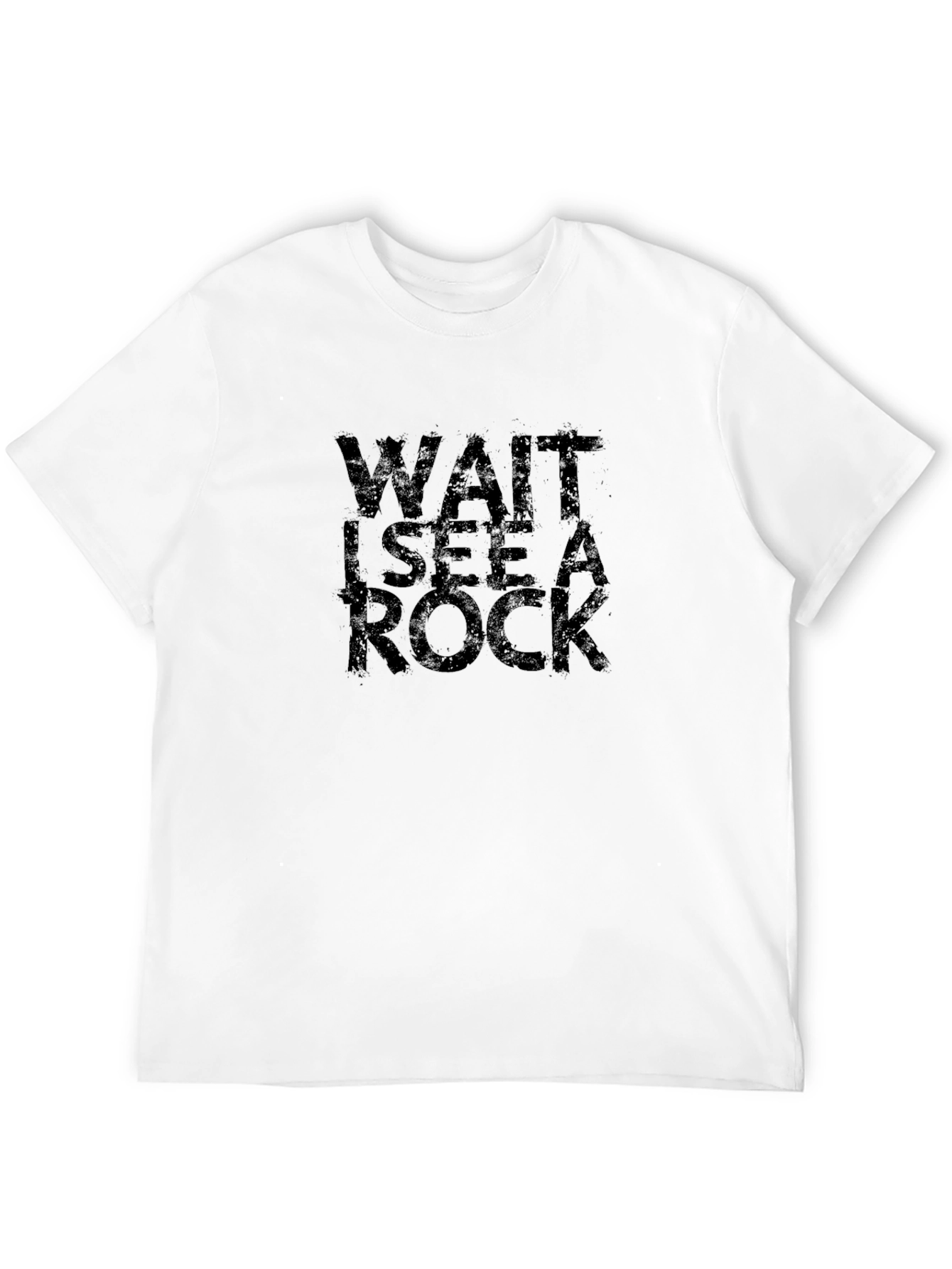 Wait I See A Rock Black T-Shirt