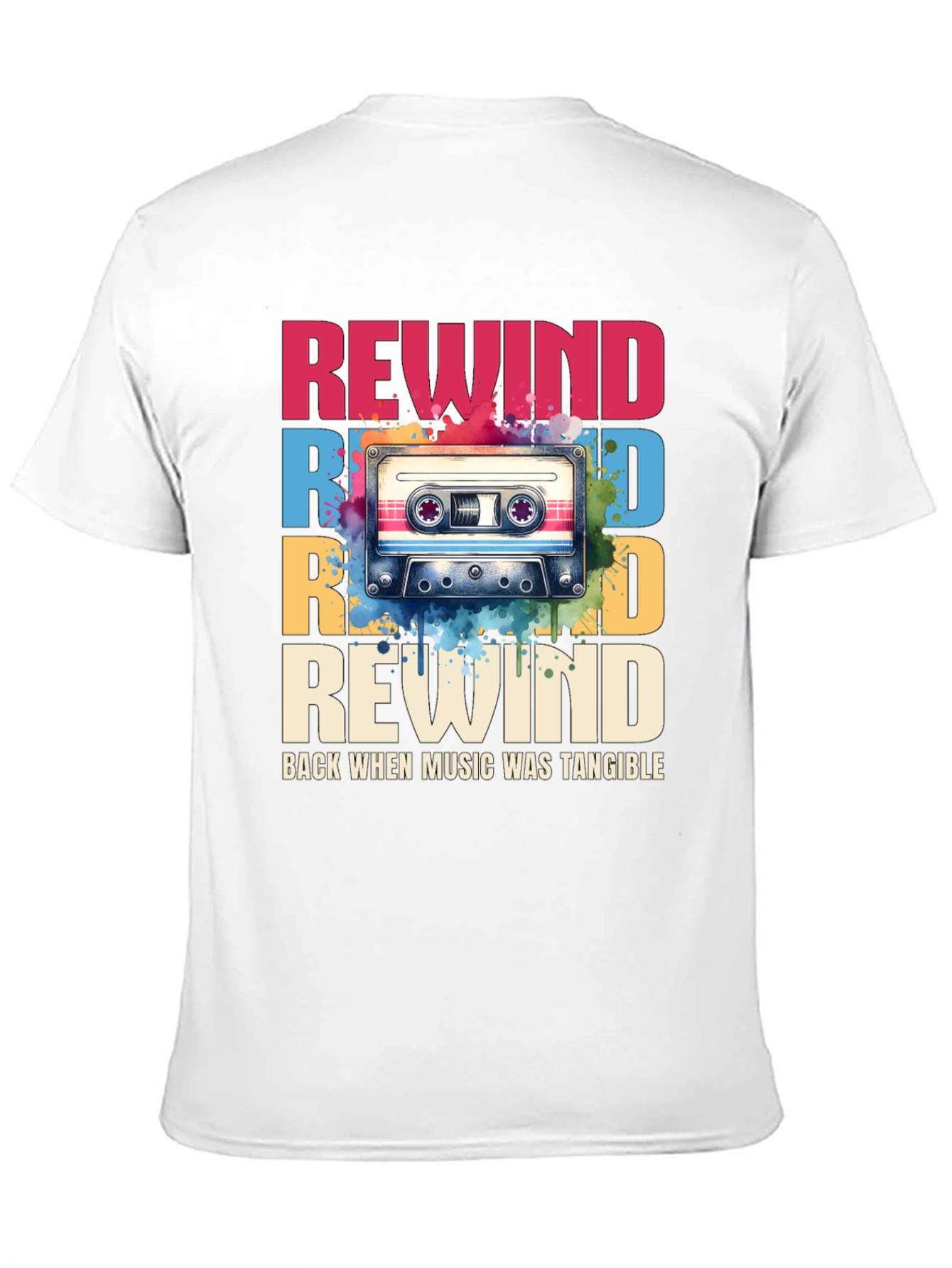 Retro Rewind Cassette Tape Graphic Tee