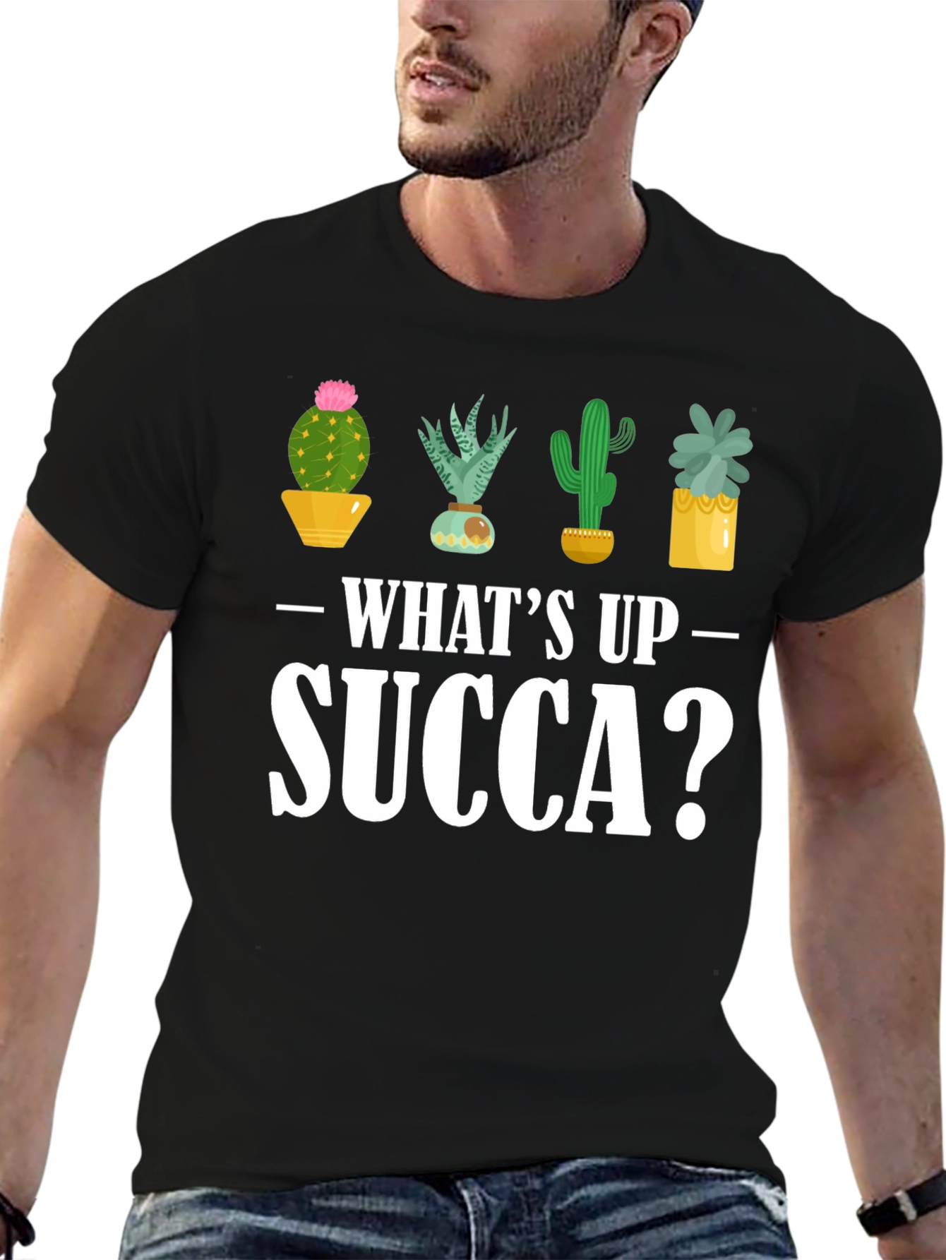 Whats Up Succa? Cactus Graphic Tee