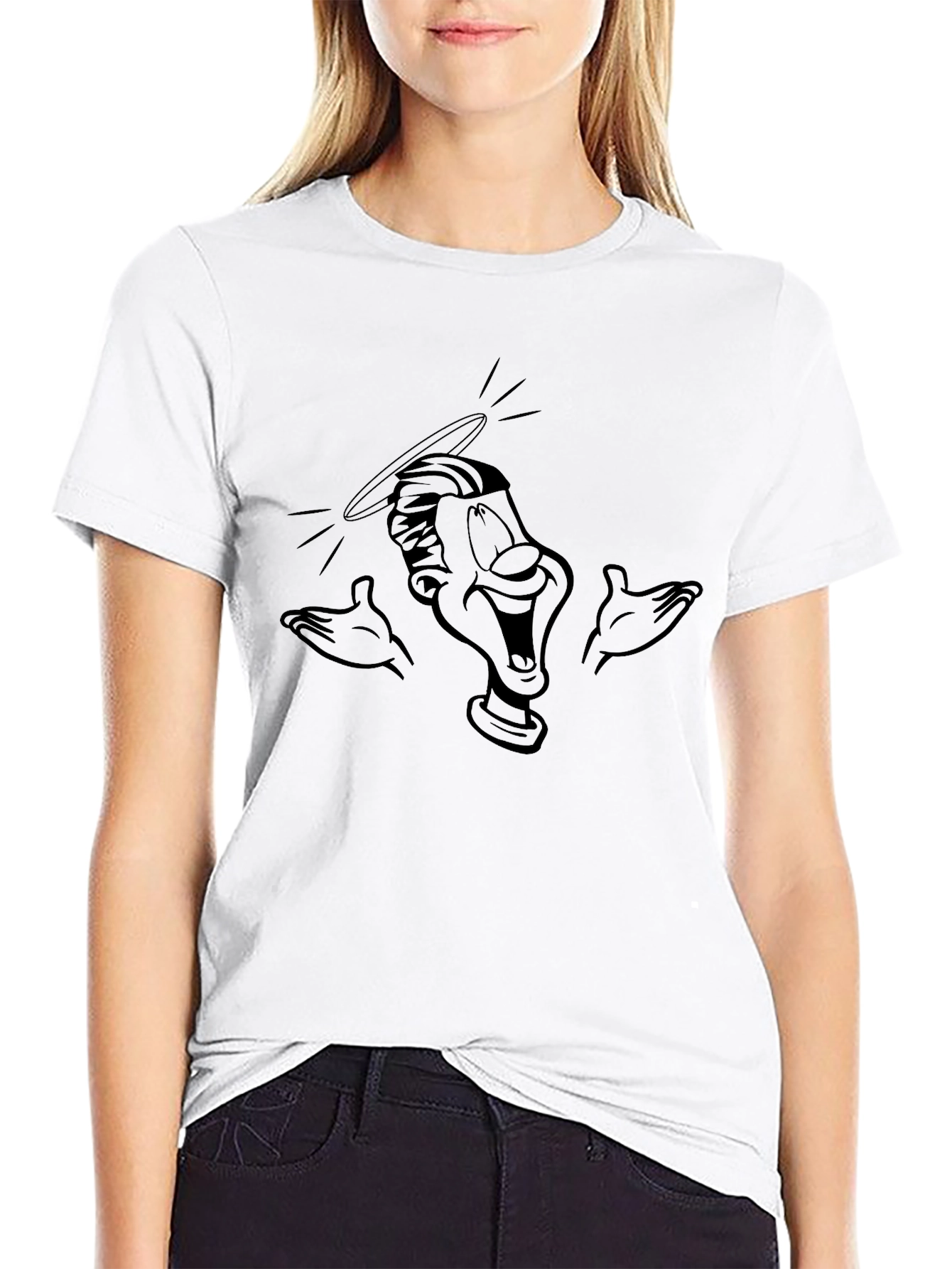 Haloed Head Graphic Black T-Shirt