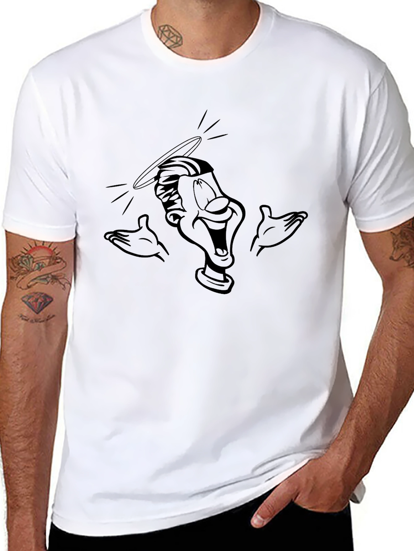Haloed Head Graphic Black T-Shirt