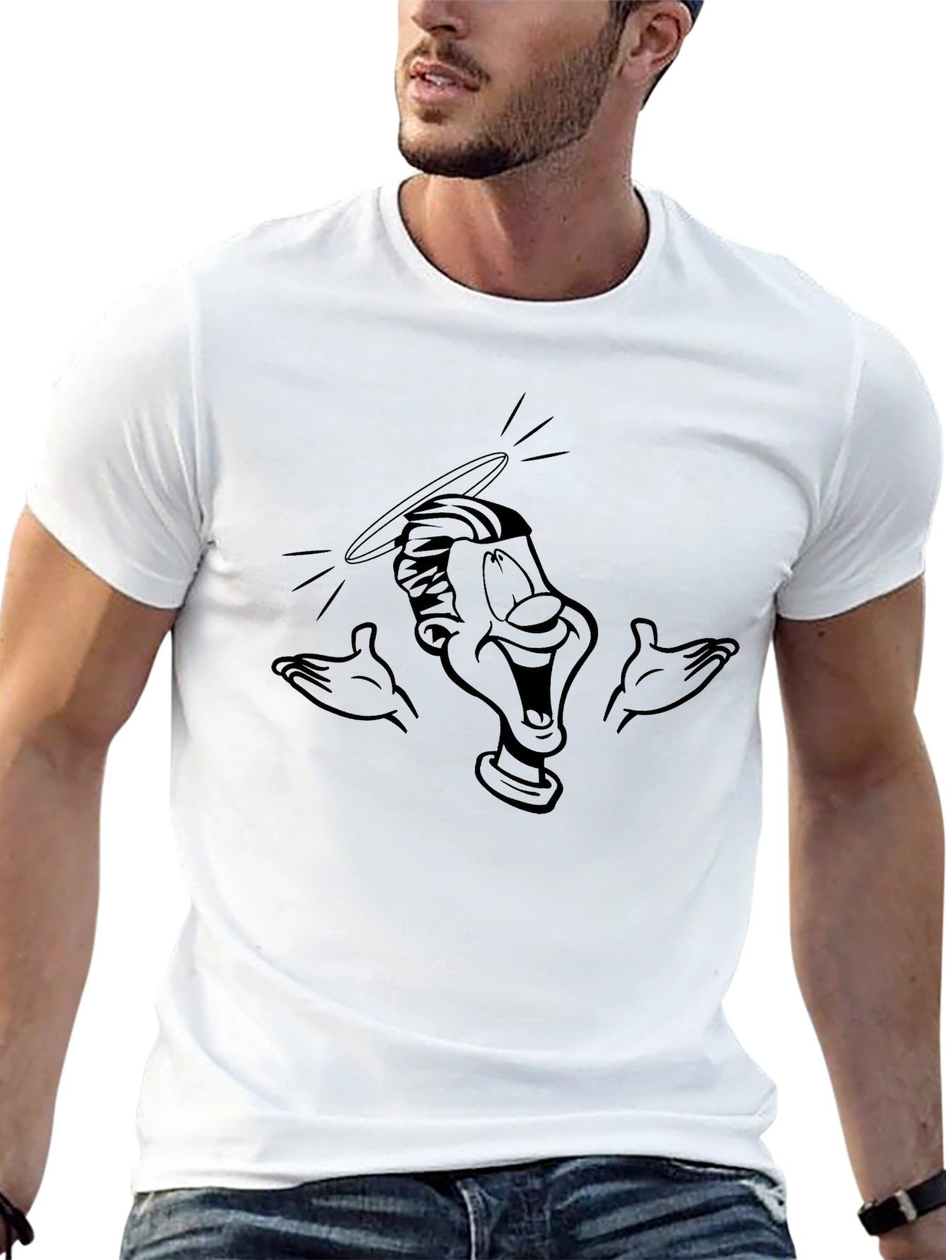 Haloed Head Graphic Black T-Shirt