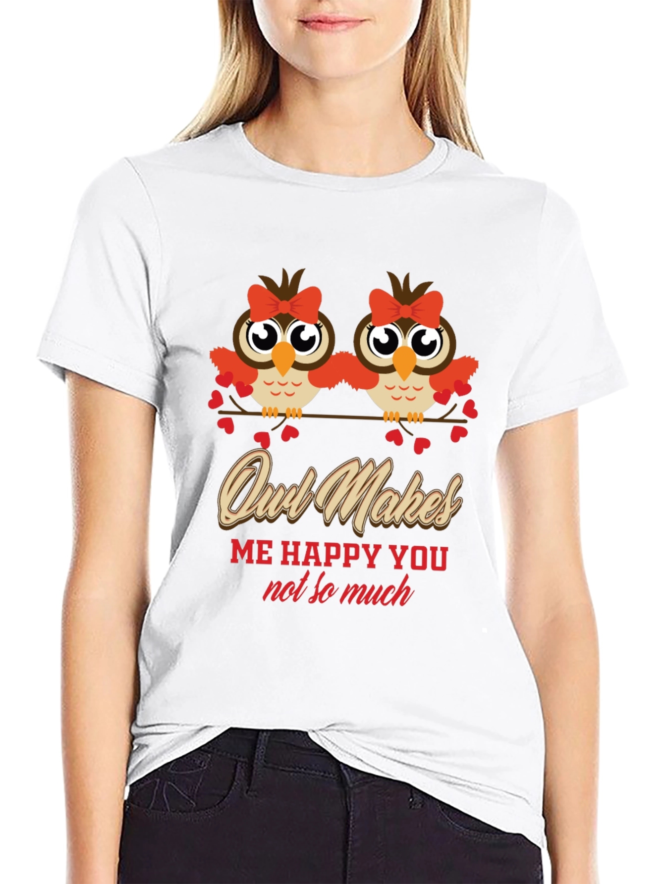 Owl Makes Me Happy T-Shirt
