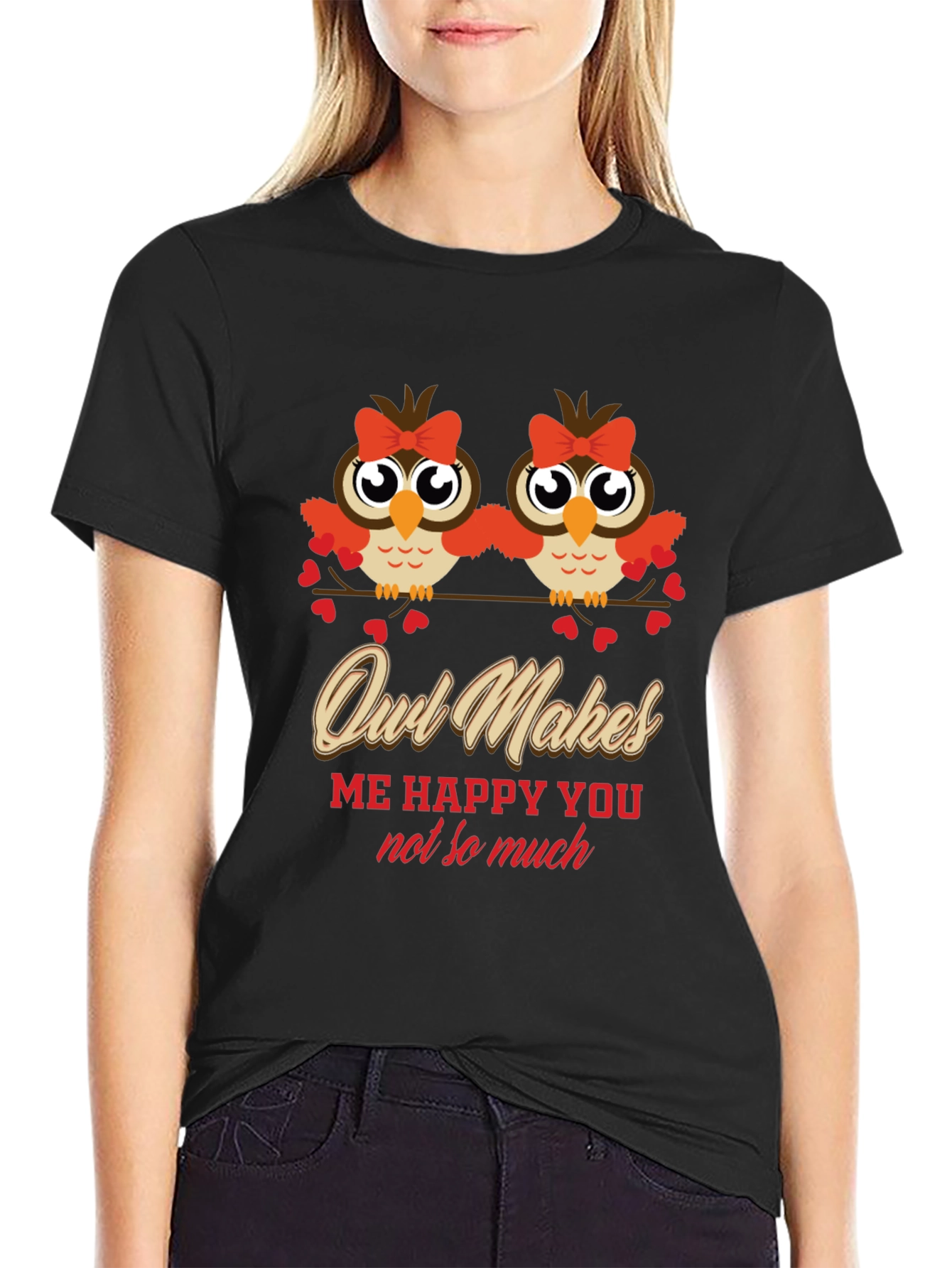 Owl Makes Me Happy T-Shirt