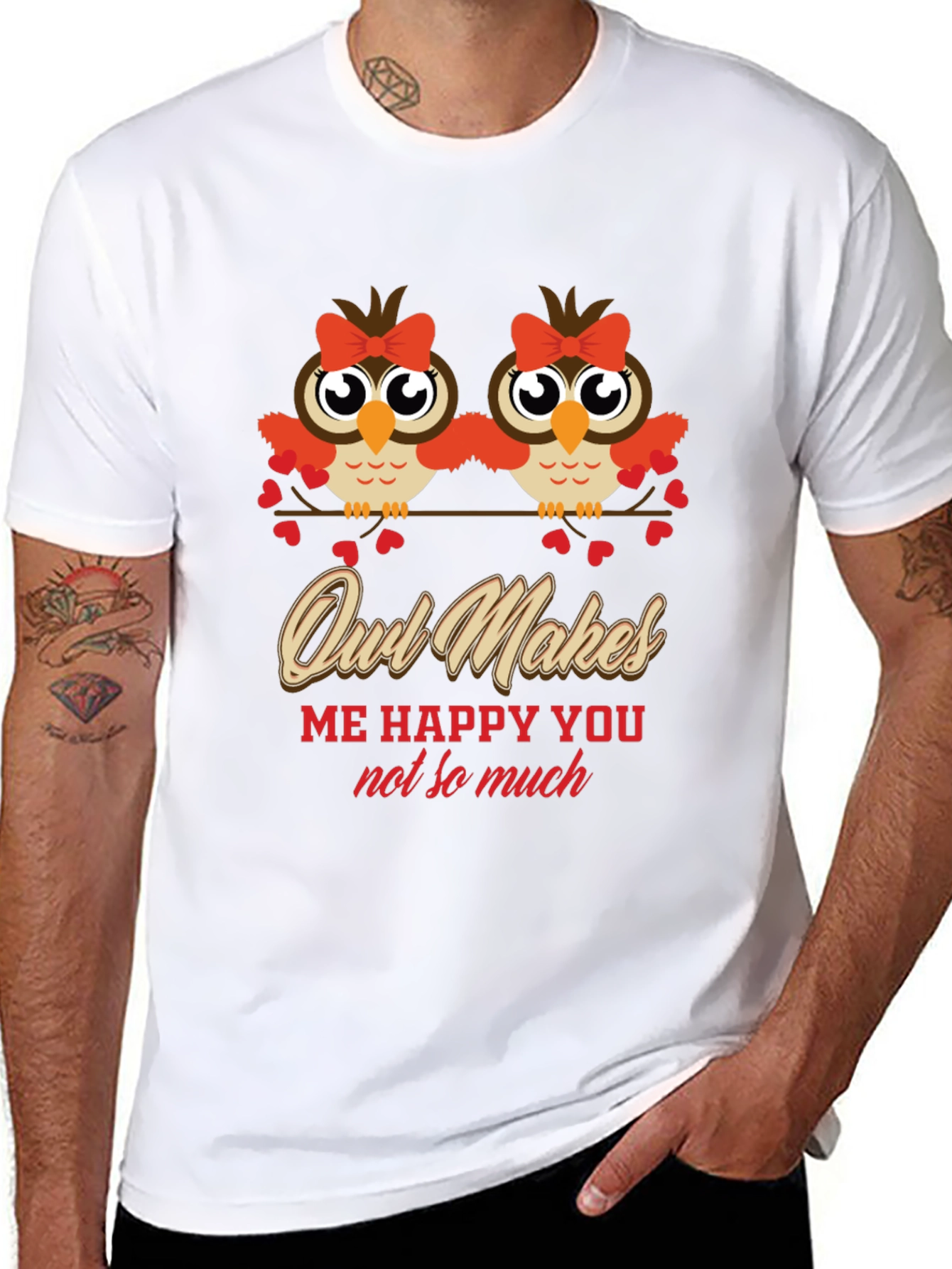 Owl Makes Me Happy T-Shirt