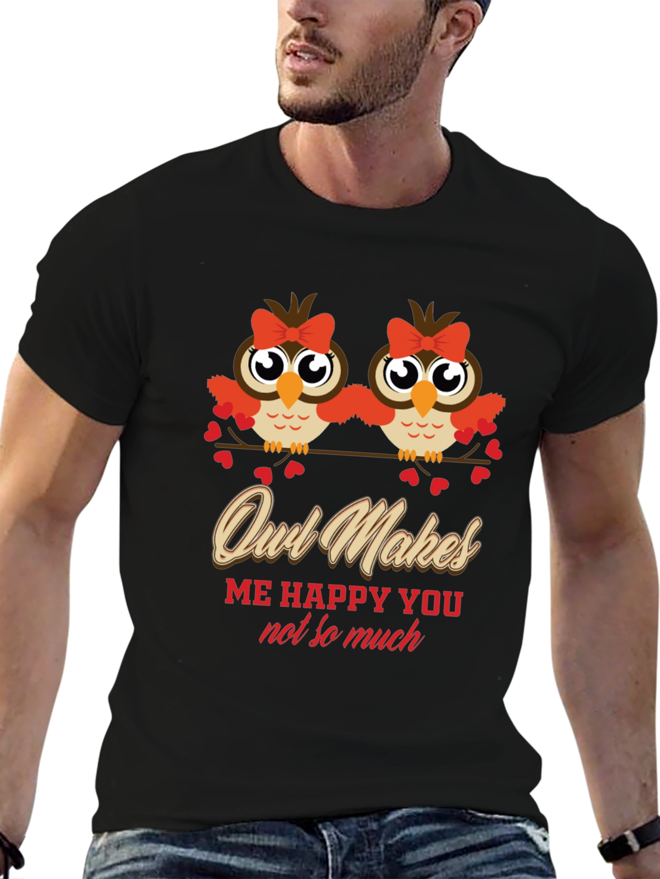 Owl Makes Me Happy T-Shirt