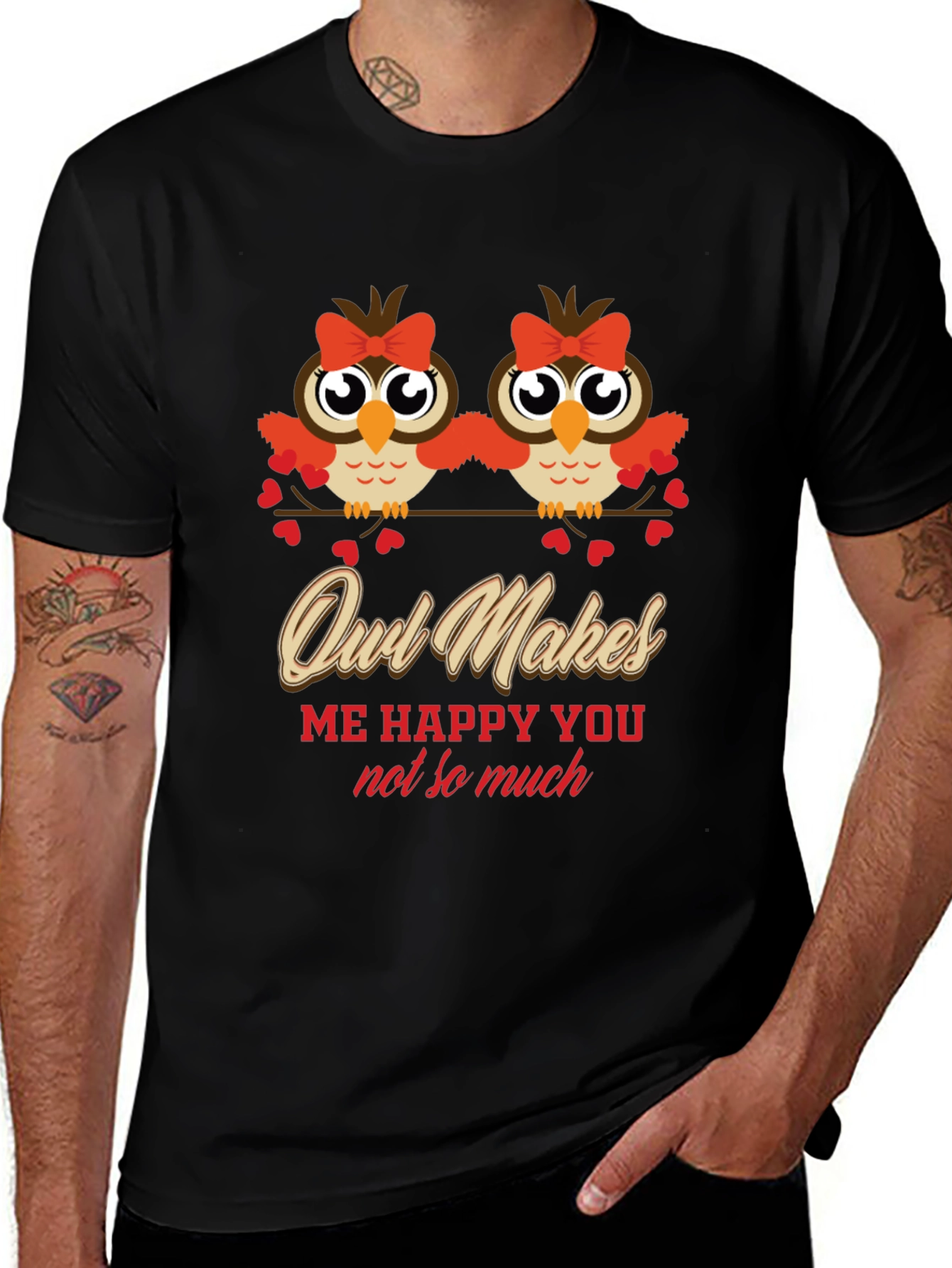 Owl Makes Me Happy T-Shirt