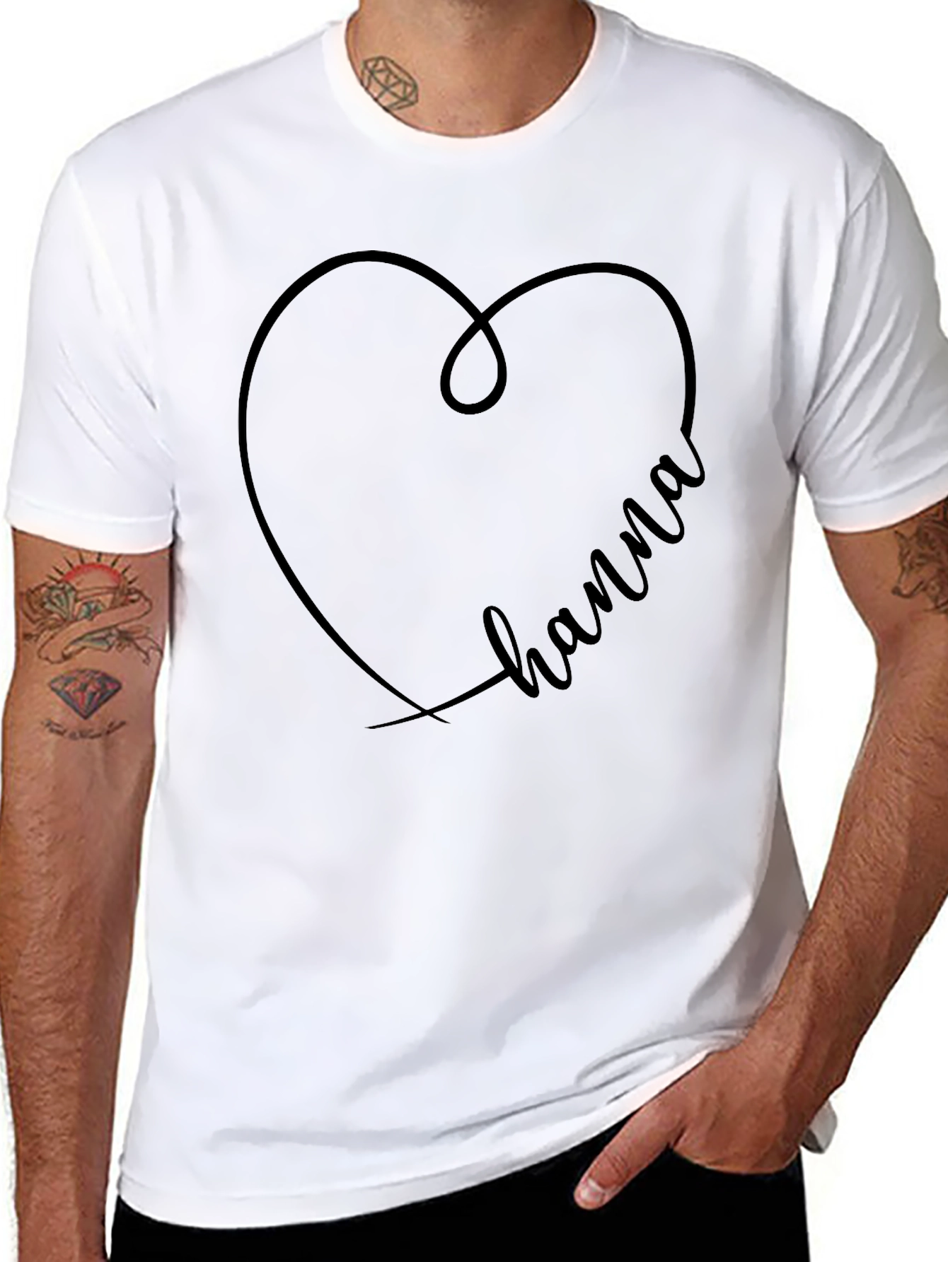 Heart Hanna Graphic Tee - Black