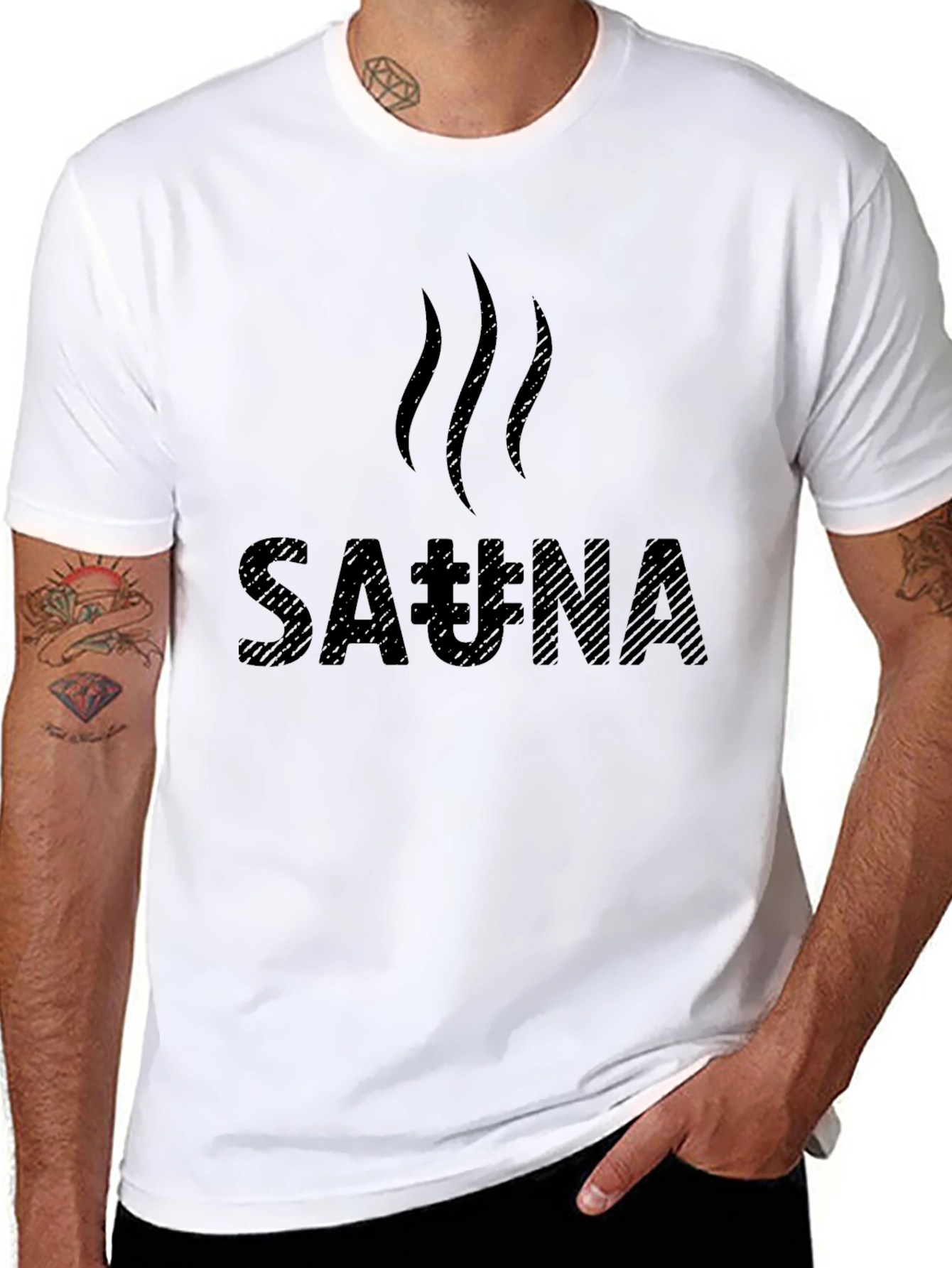 Sauna T-Shirt - Black Graphic Tee