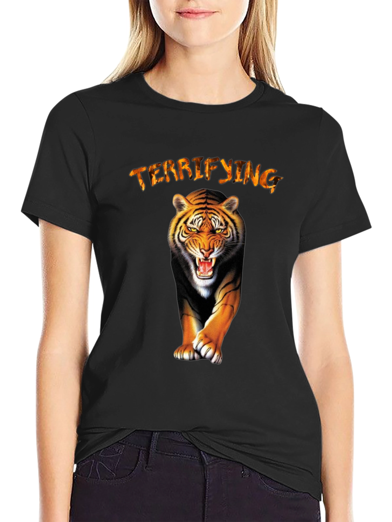 Terrifying Tiger Graphic Tee - Fierce Style