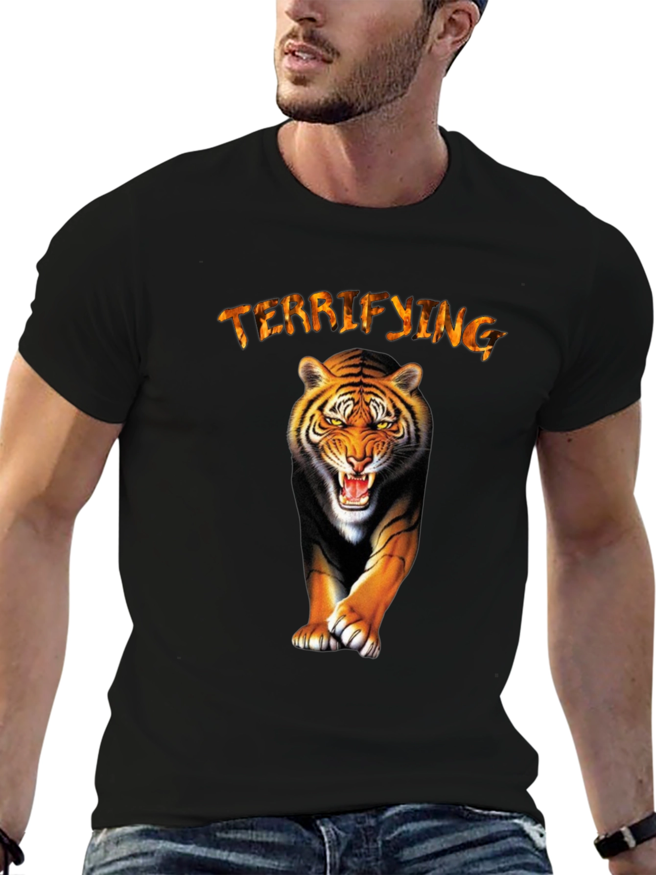 Terrifying Tiger Graphic Tee - Fierce Style