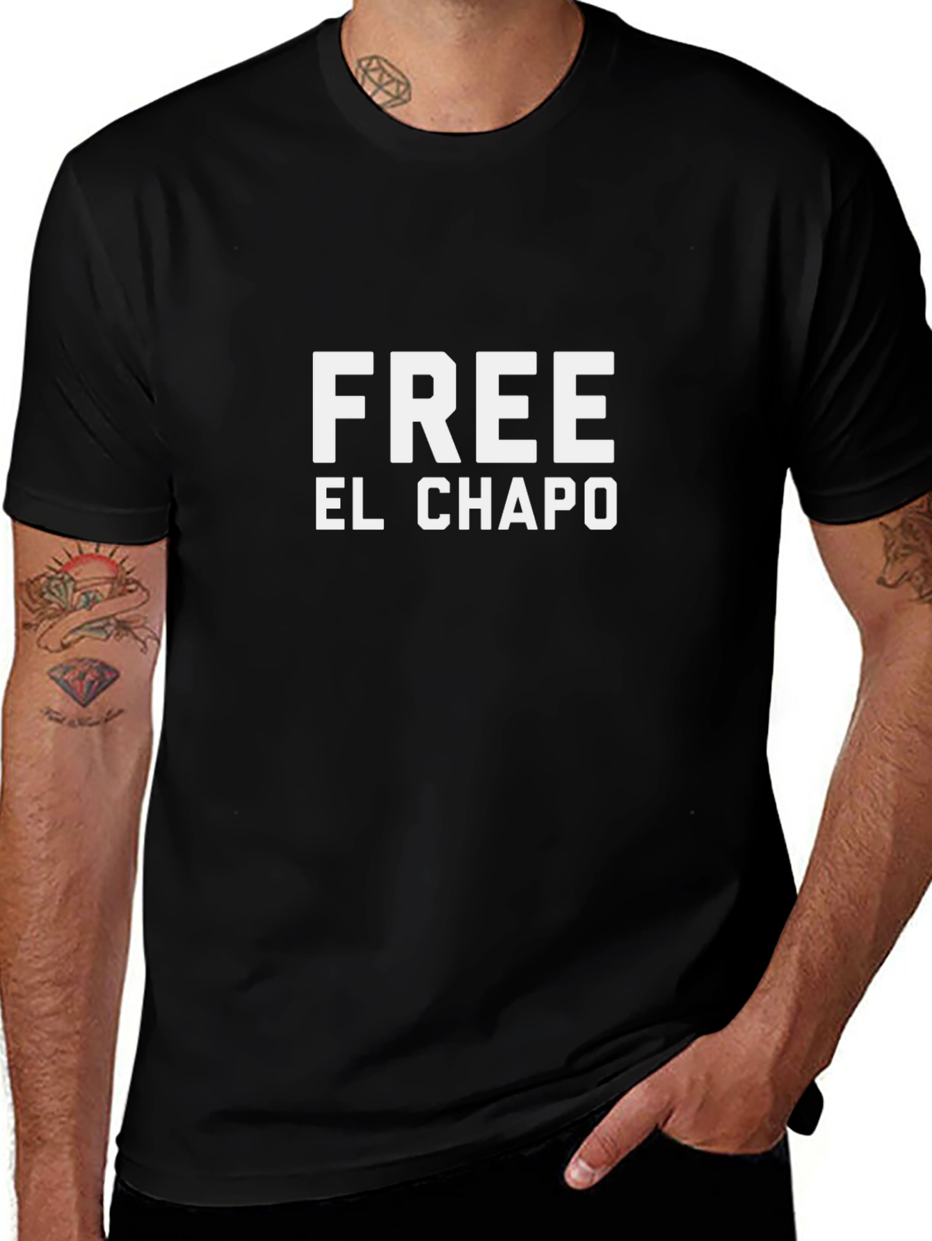 Free El Chapo Black T-Shirt