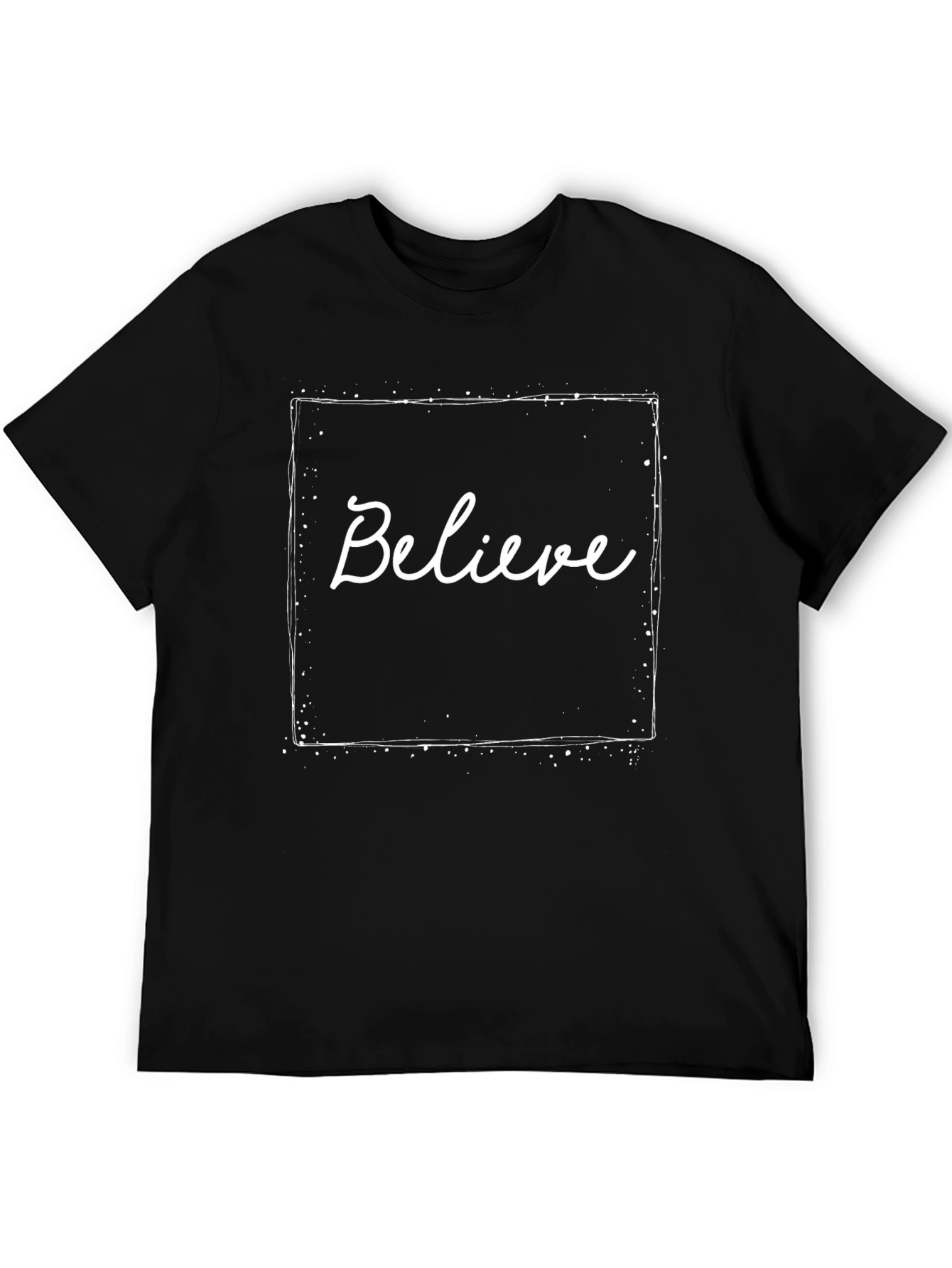 Believe Graphic Tee - Stylish Black Cotton T-Shirt