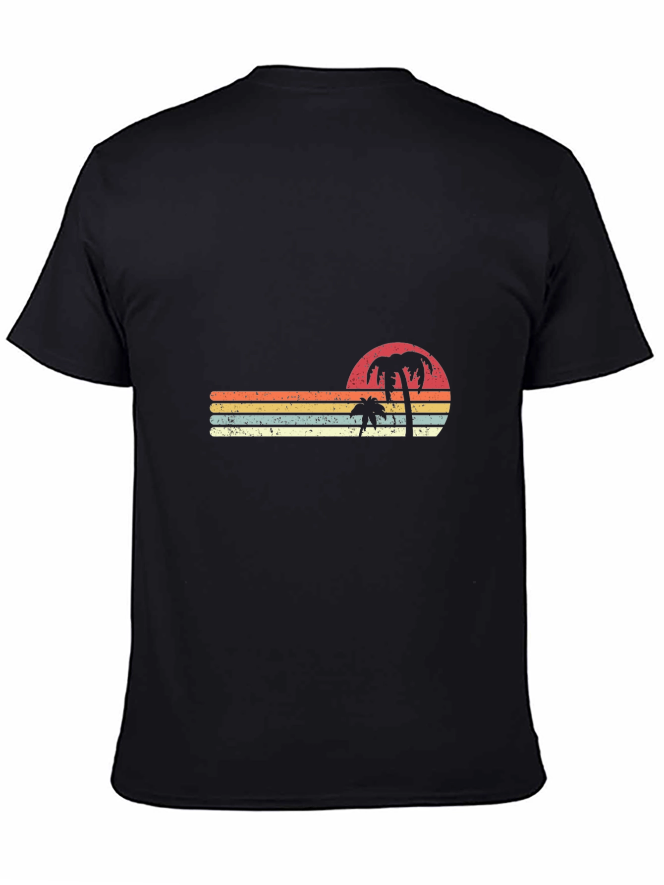 Retro Sunset Palm Tree Graphic T-Shirt