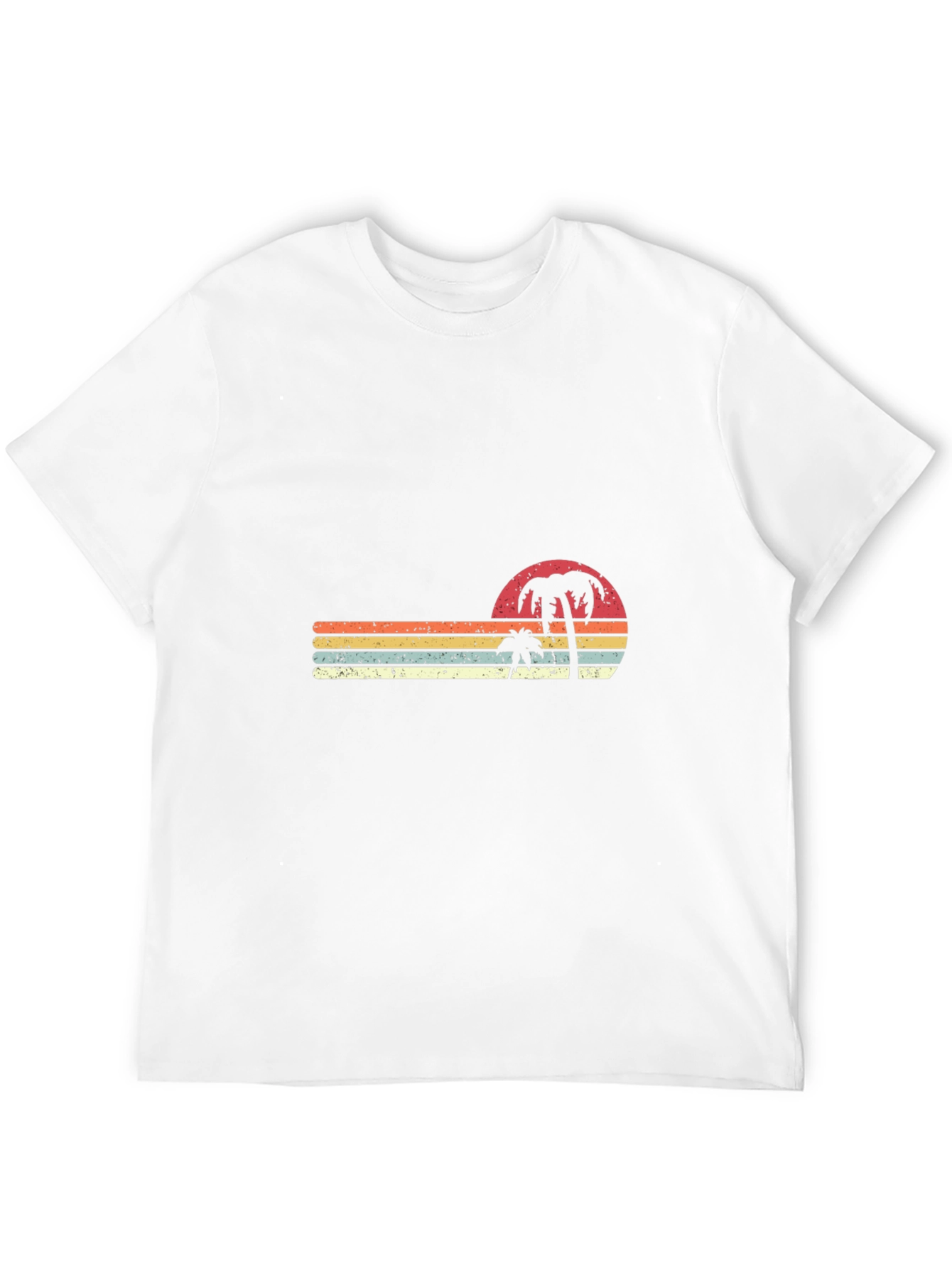 Retro Sunset Palm Tree Graphic T-Shirt
