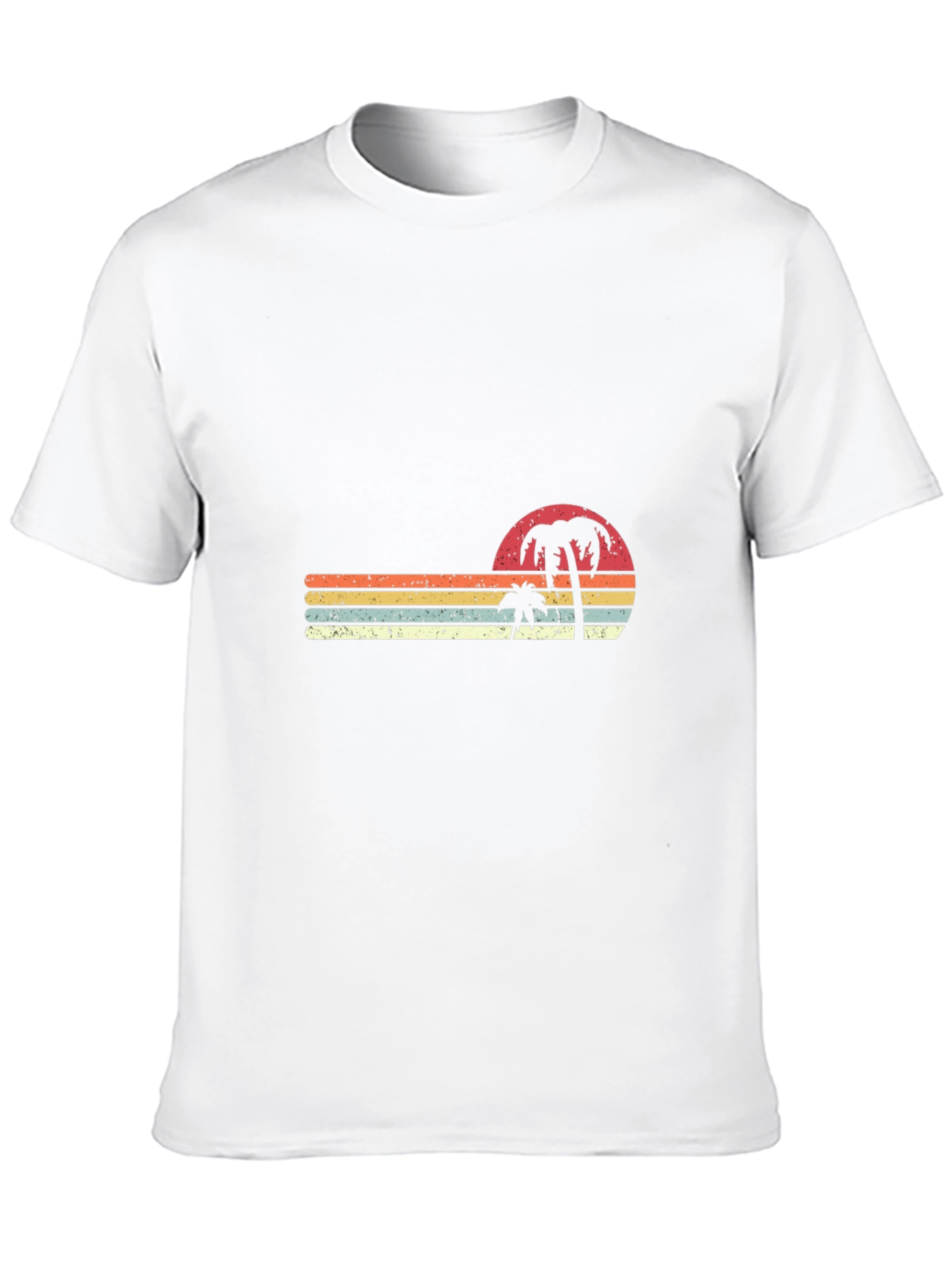 Retro Sunset Palm Tree Graphic T-Shirt