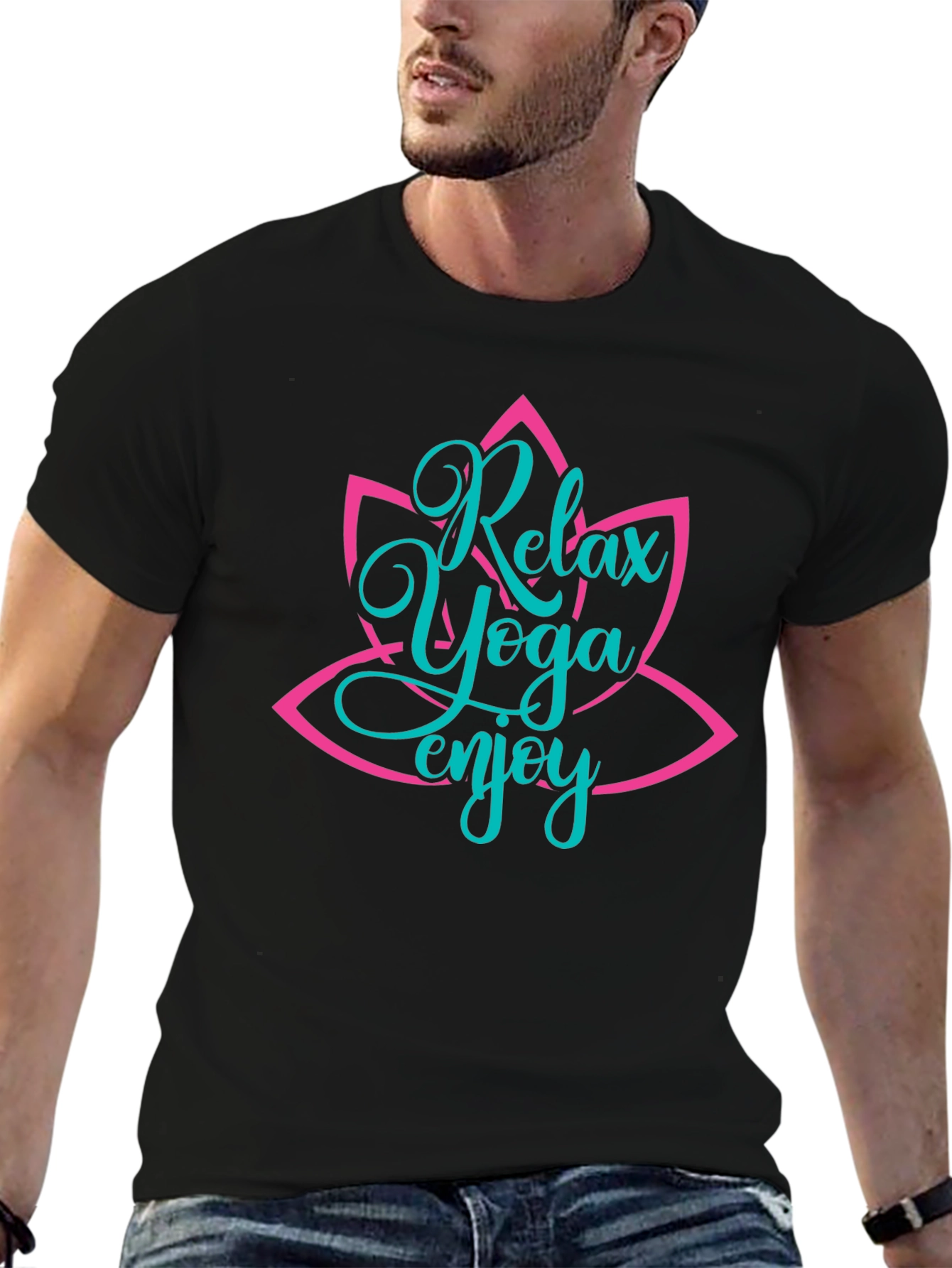 Relax Yoga Enjoy T-Shirt - Black