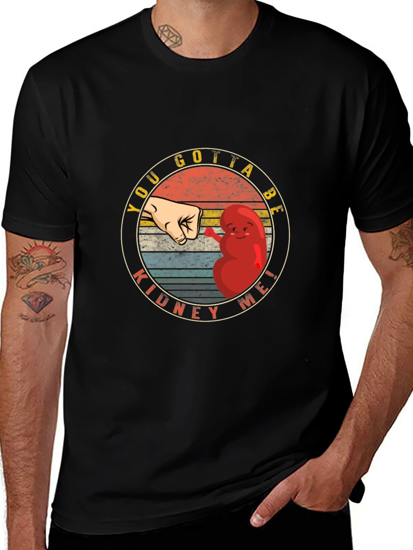 Kidney Me! Black Novelty Graphic Tee