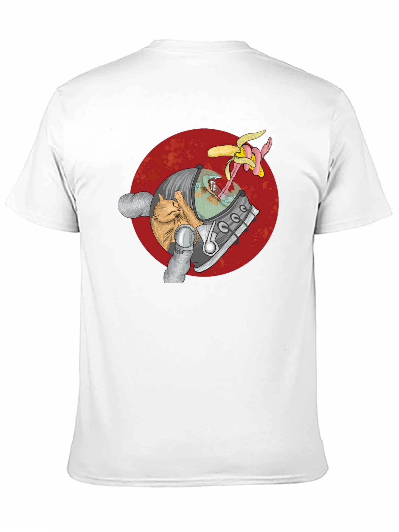 Astronaut Cat & Alien Banana T-Shirt