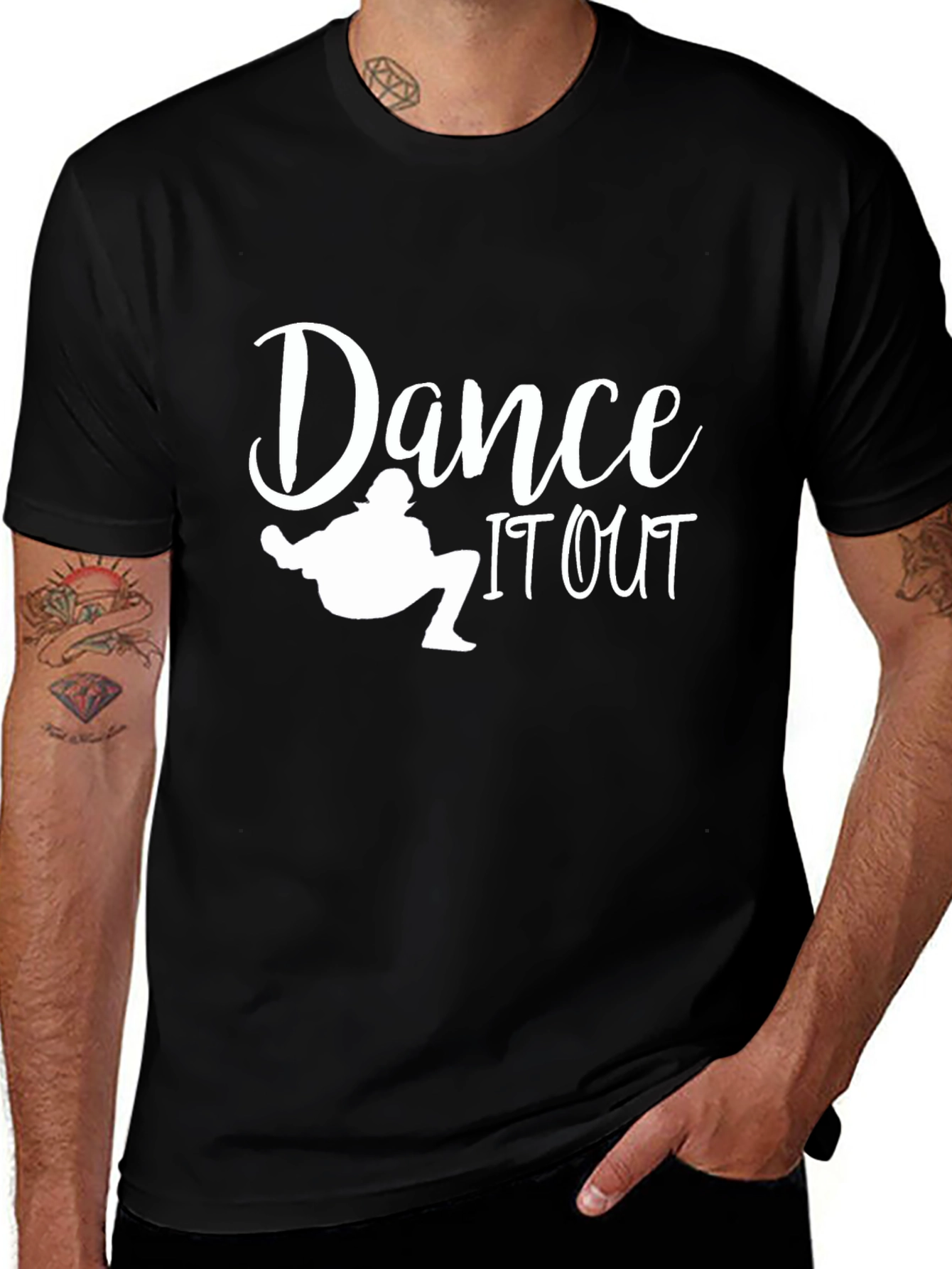 Dance It Out Graphic Tee - Black Cotton T-Shirt