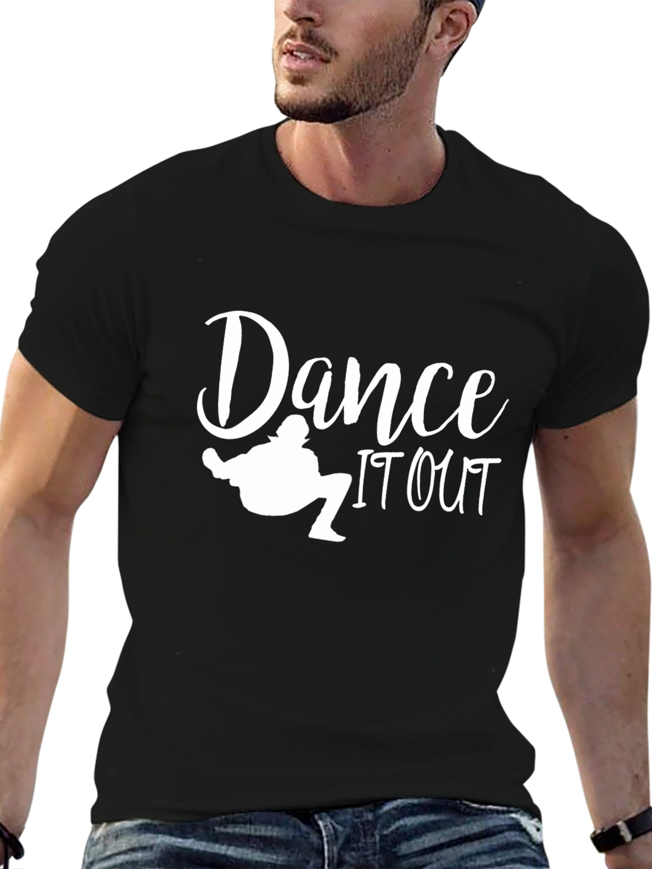 Dance It Out Graphic Tee - Black Cotton T-Shirt