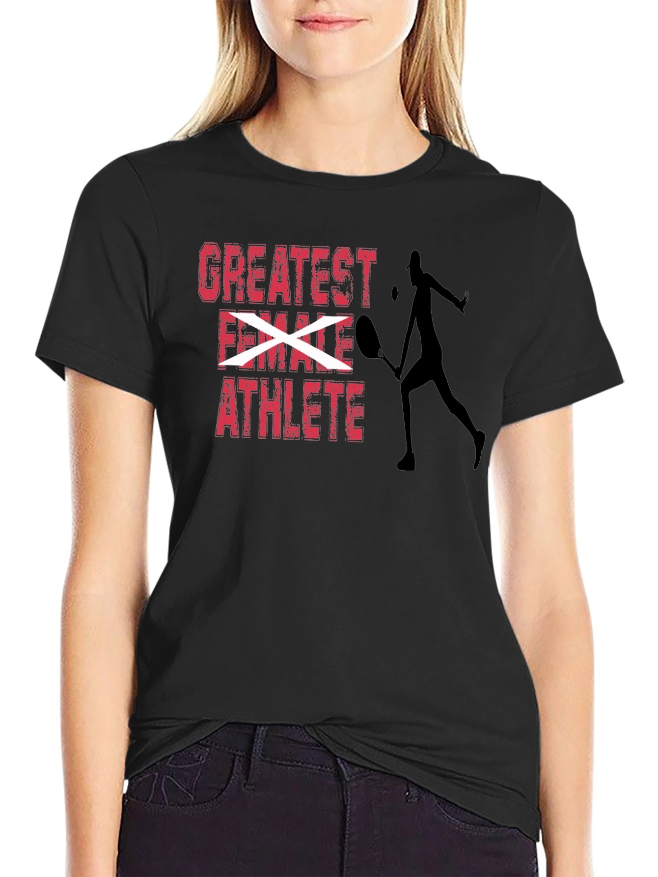 Greatest Female Athlete Tennis Player Graphic T-Shirt