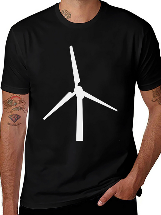 Wind Turbine Graphic T-Shirt - Eco Friendly Fashion