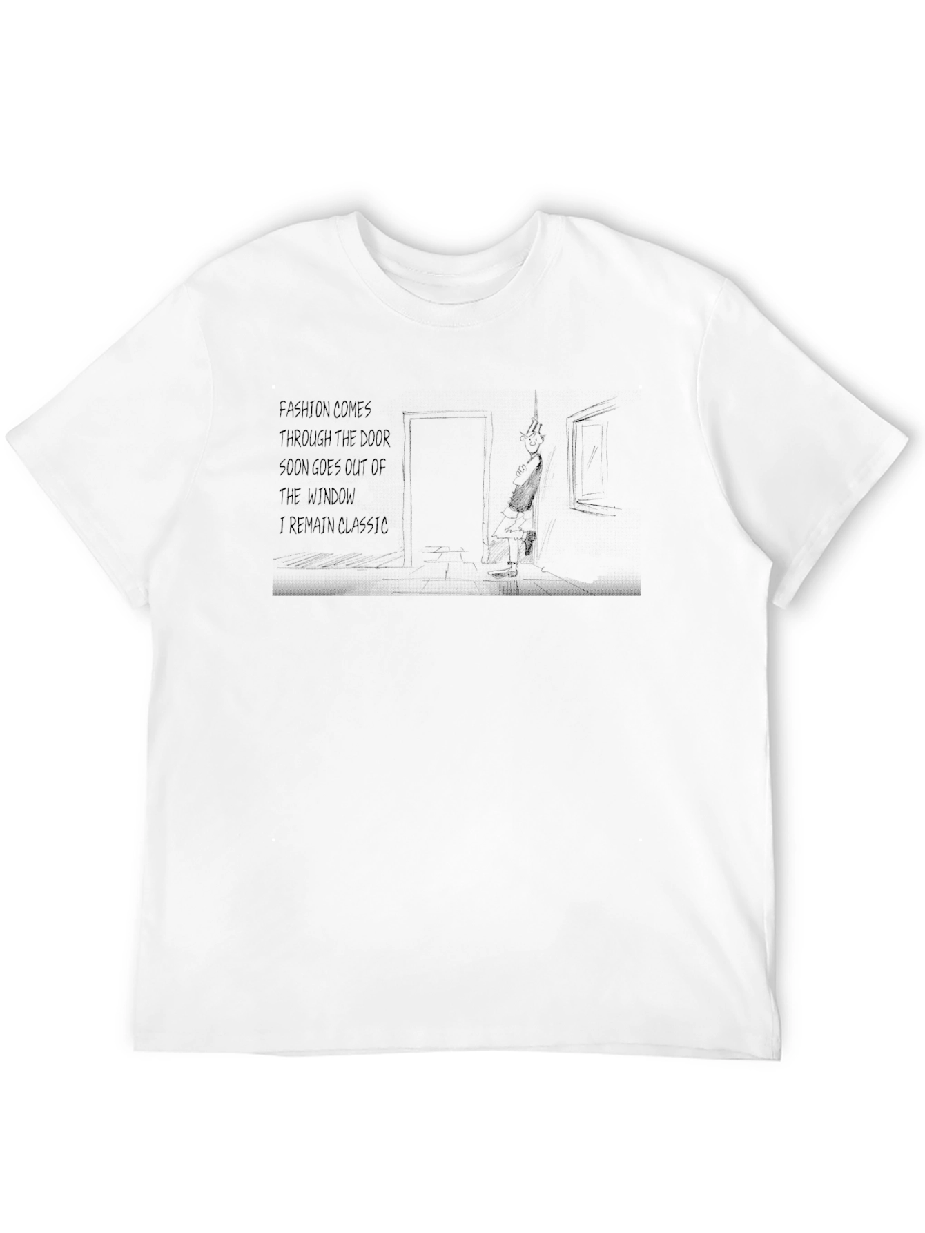 Classic Tee: Fashion Door Window Graphic