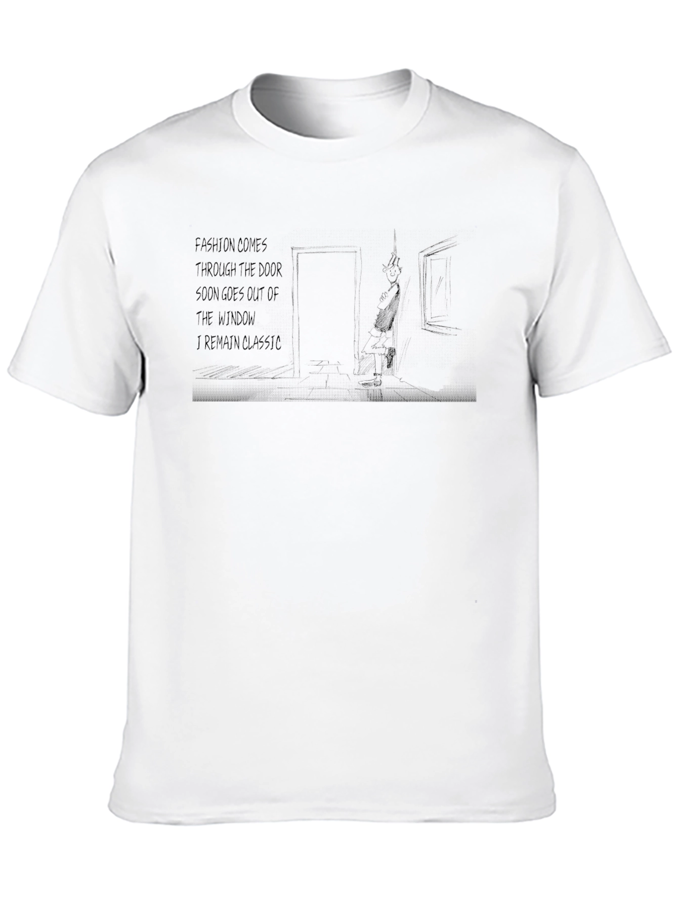 Classic Tee: Fashion Door Window Graphic