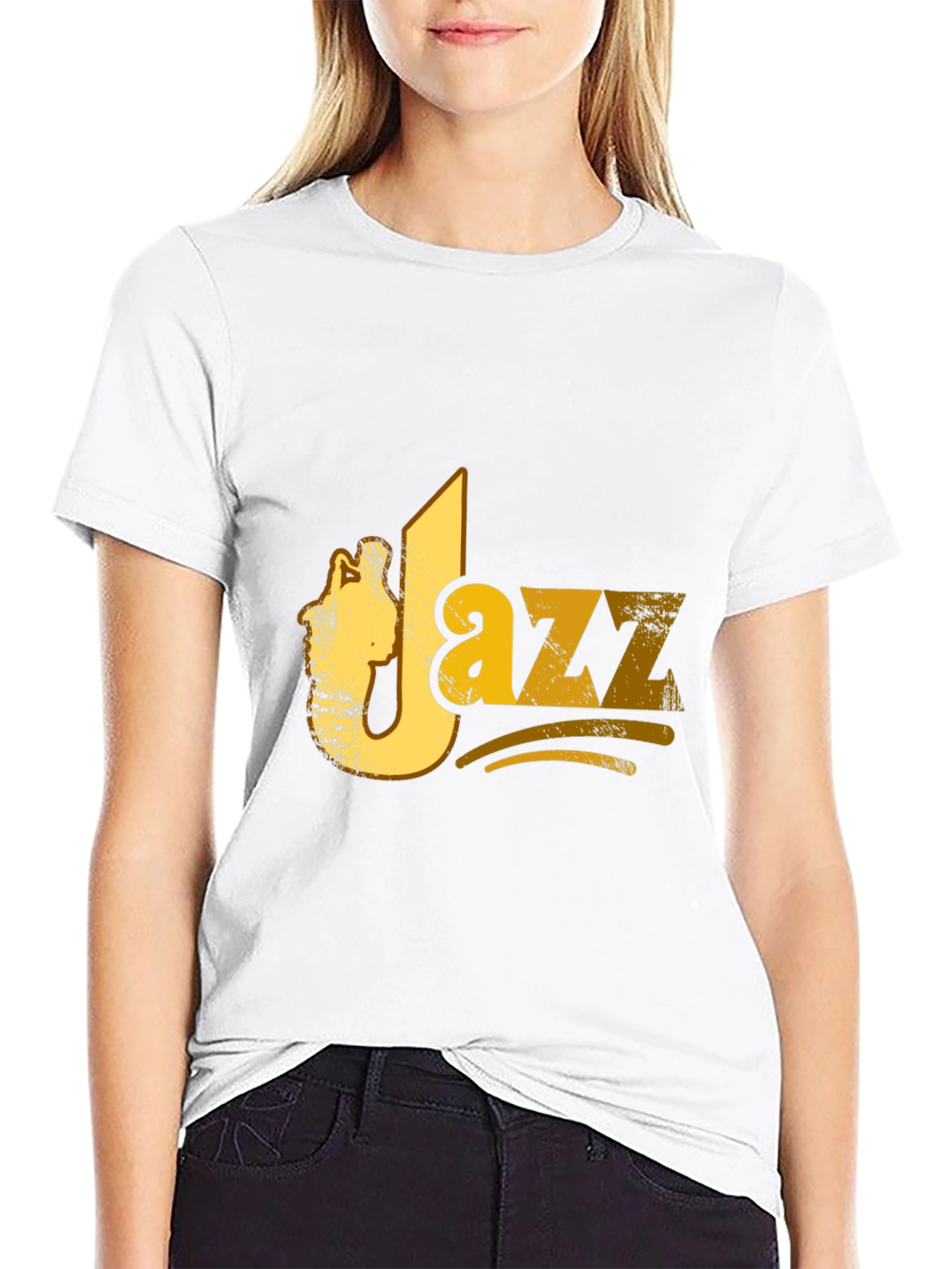 JAZZ Graphic Print Black T-shirt