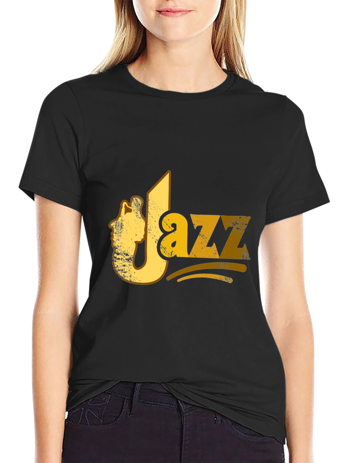JAZZ Graphic Print Black T-shirt